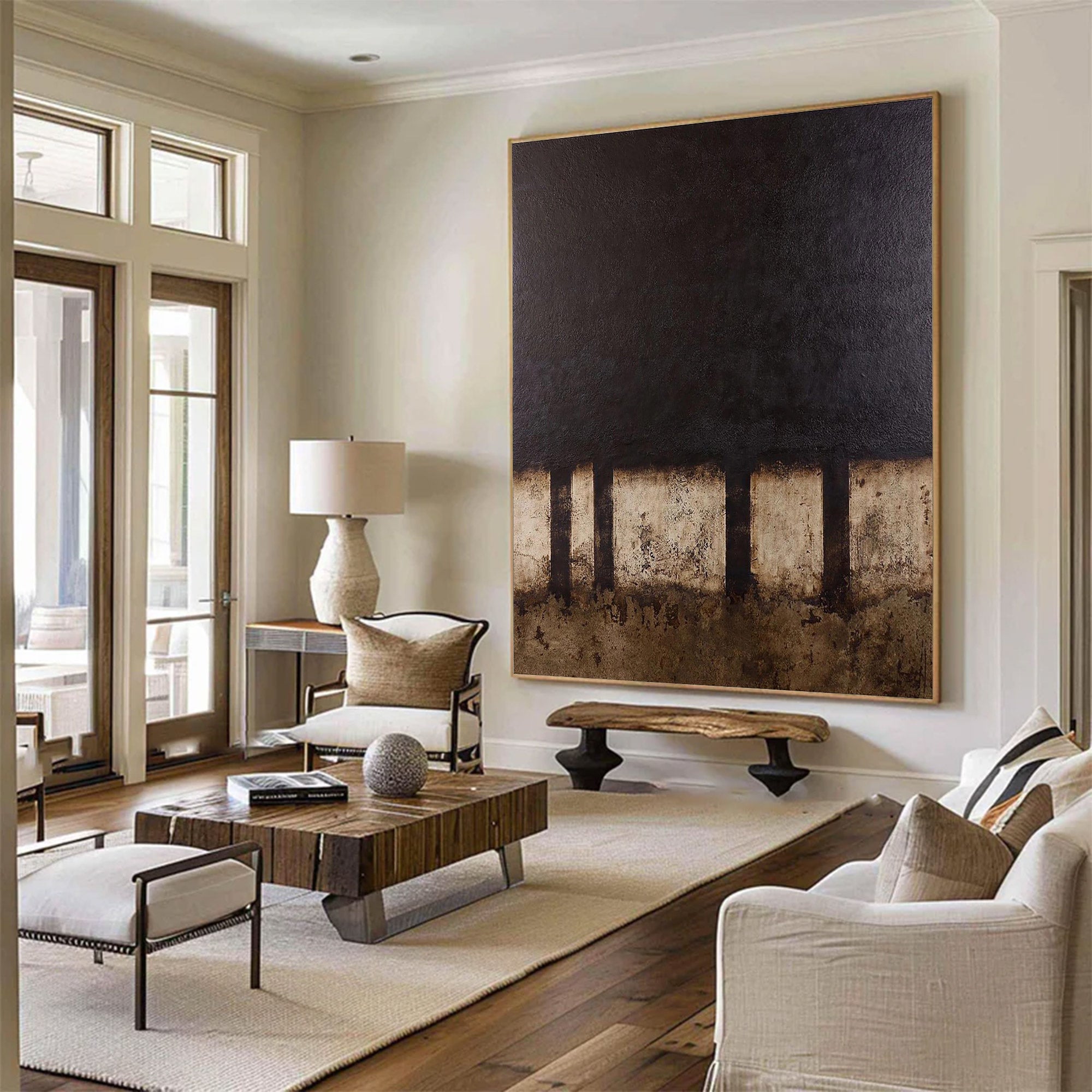 Abstract Massive Textured Neutral Art | MuroArt #WG 109