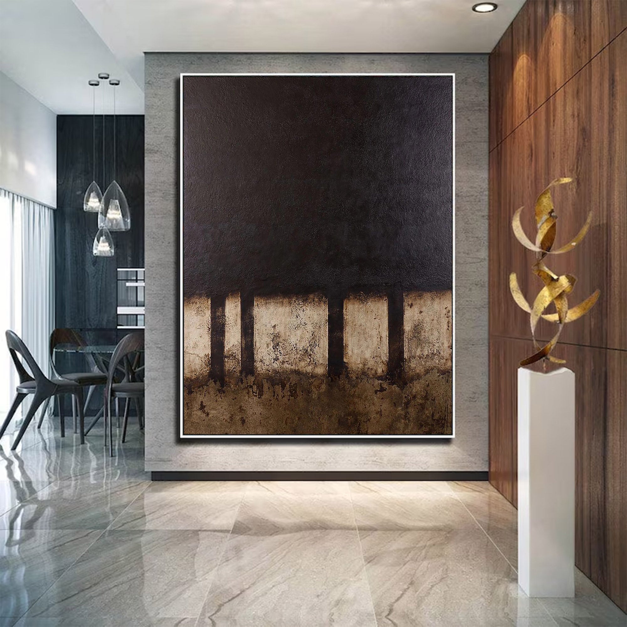Abstract Massive Textured Neutral Art | MuroArt #WG 109