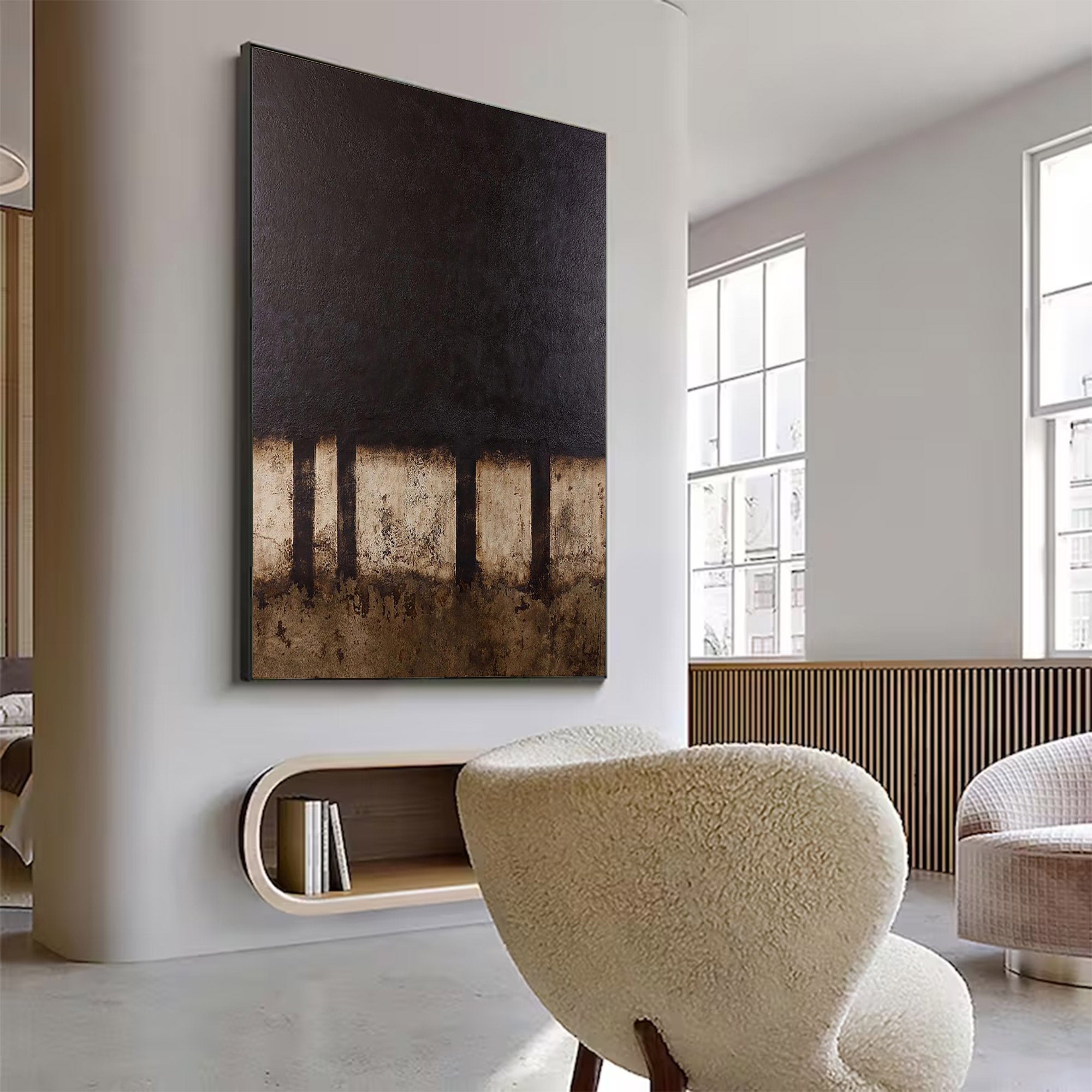 Abstract Massive Textured Neutral Art | MuroArt #WG 109