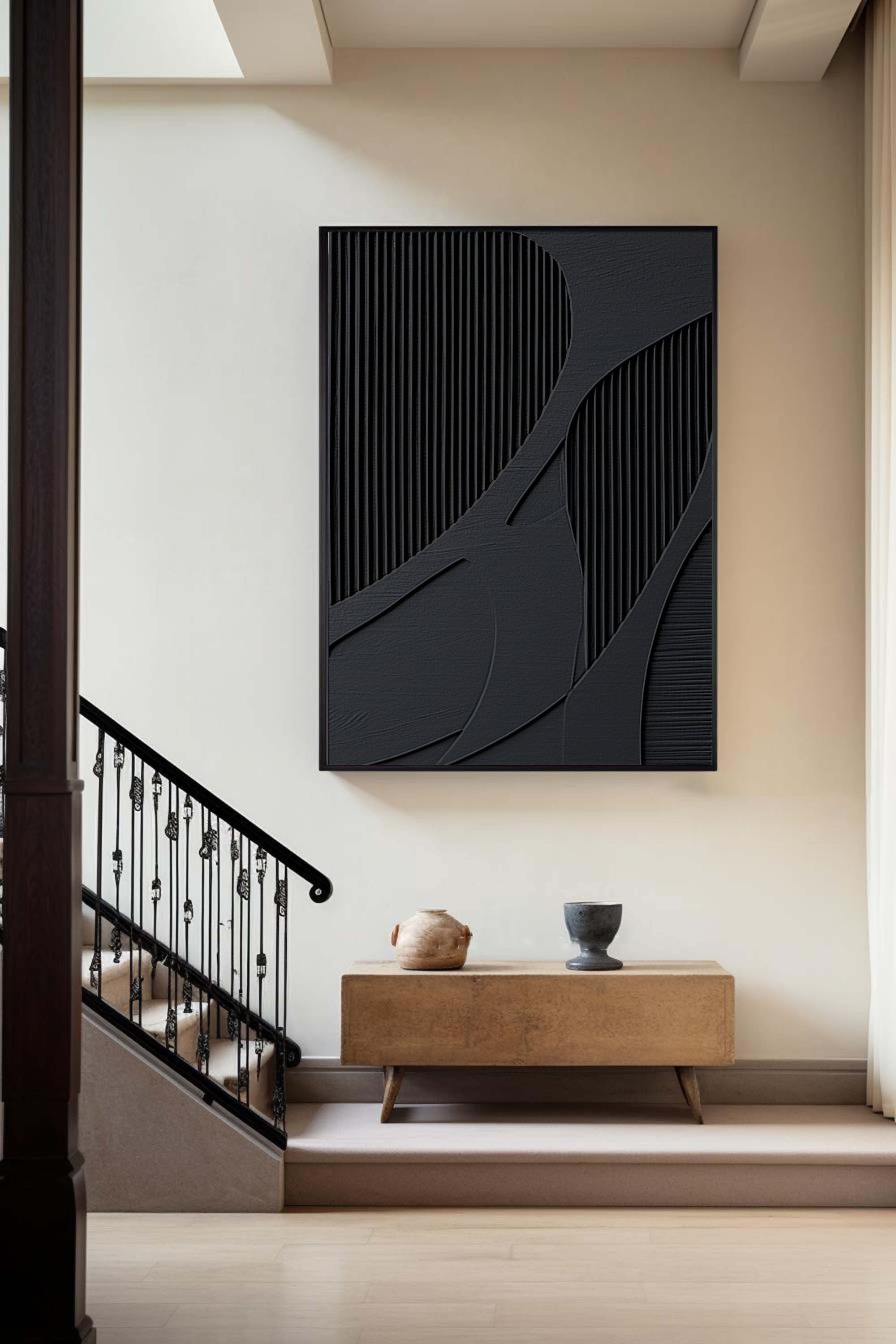 Black Minimalist Painting #BM 024