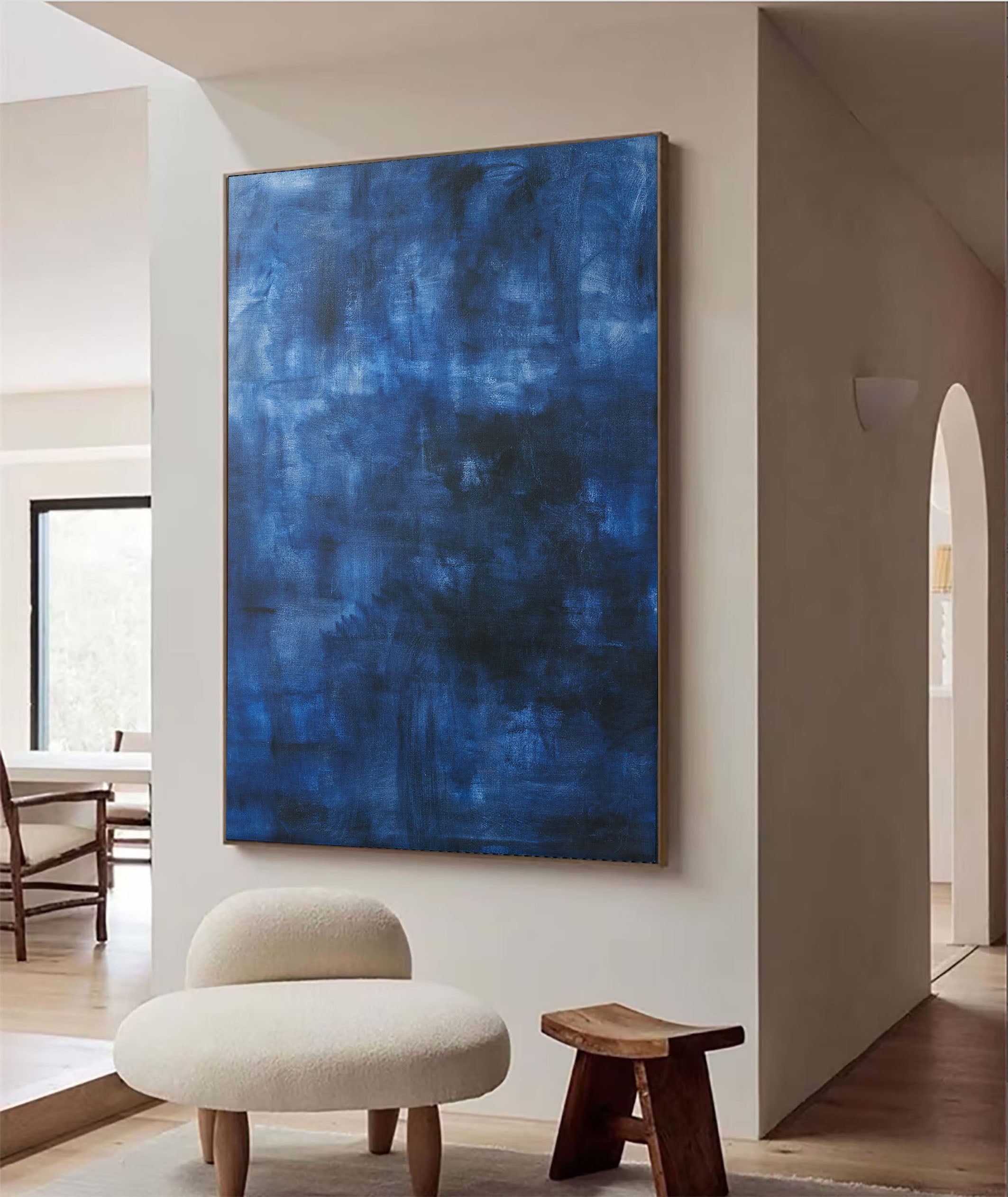 Atmospheric Blue Abstraction, Contemporary Wall Decor #BGA 094