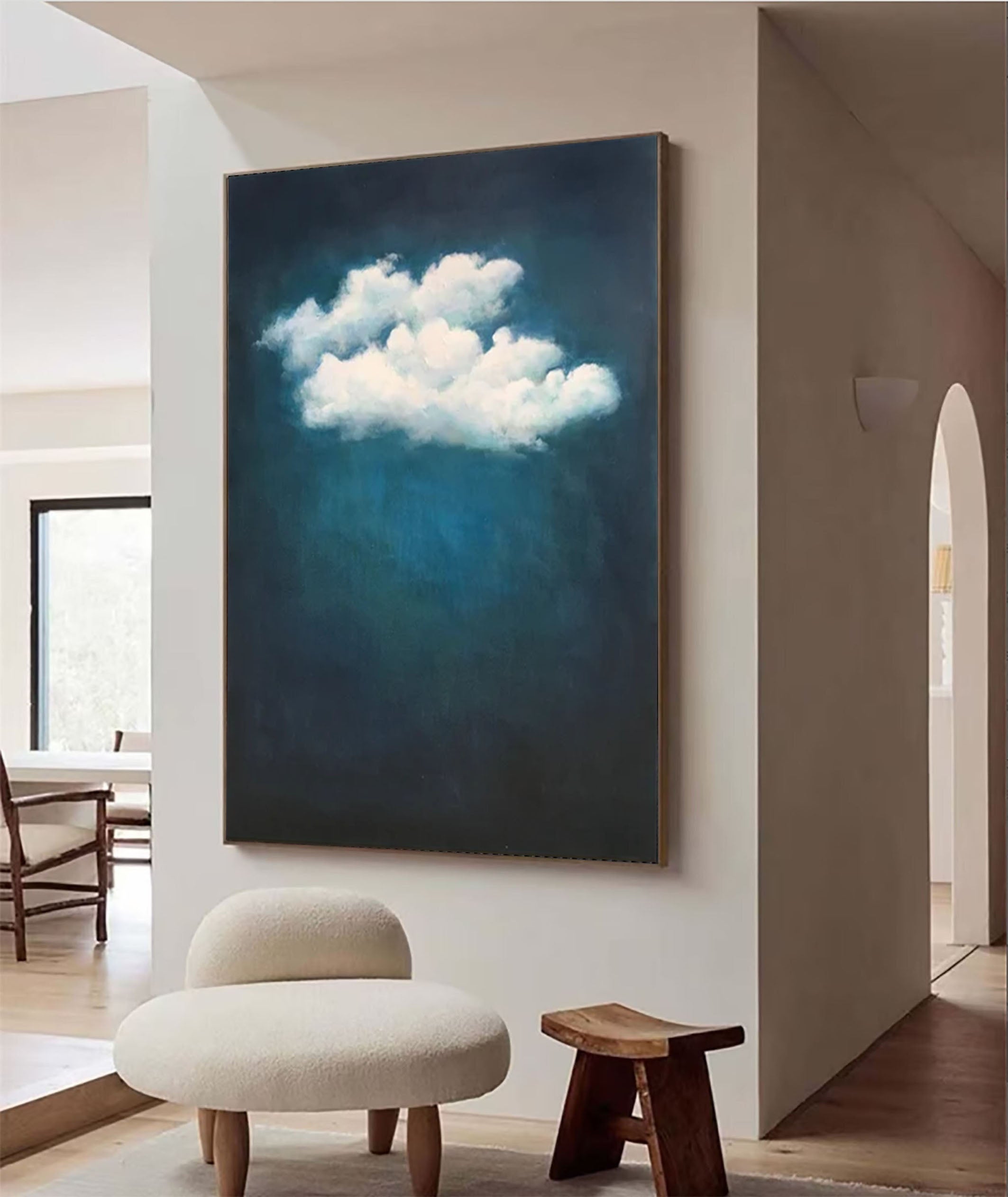 Ethereal Cloudscape Painting Elegant Wall Art for Living Spaces #SP 002