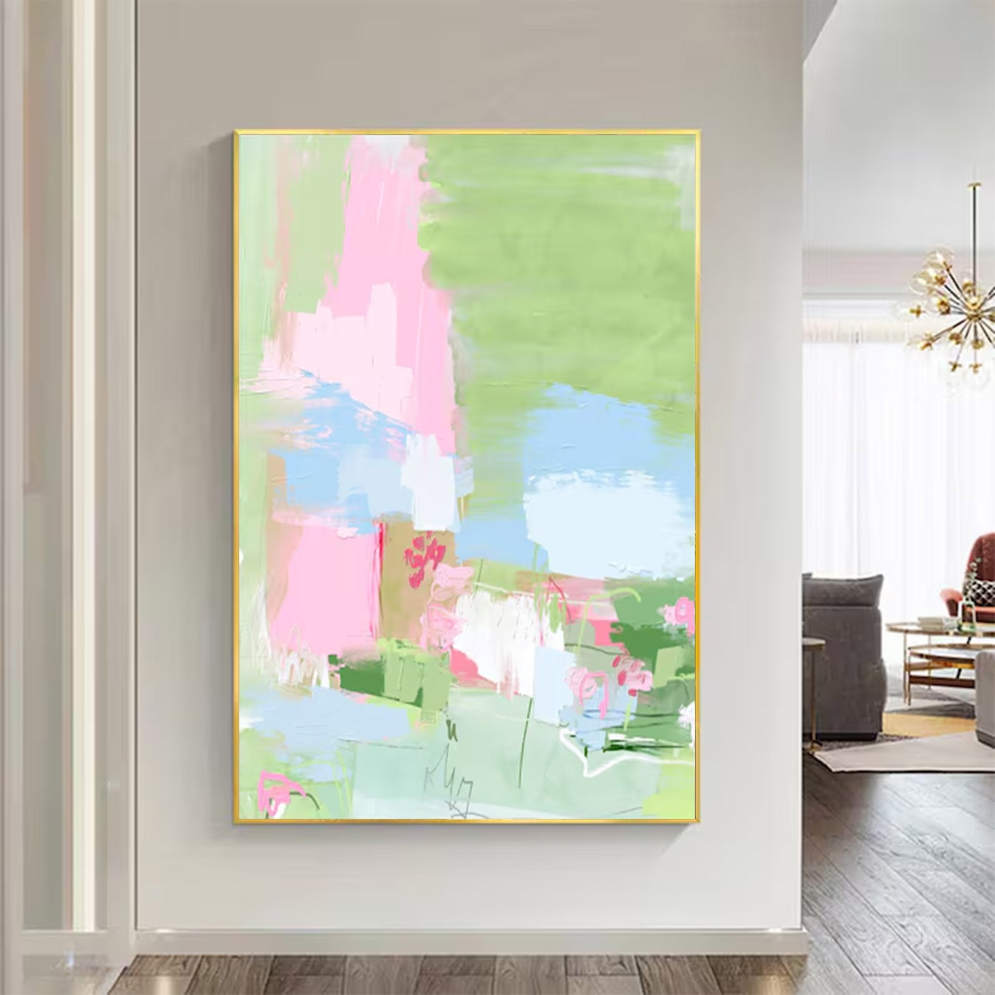 Large Abstract Pastel Tones Art | MuroArt #WGA 019
