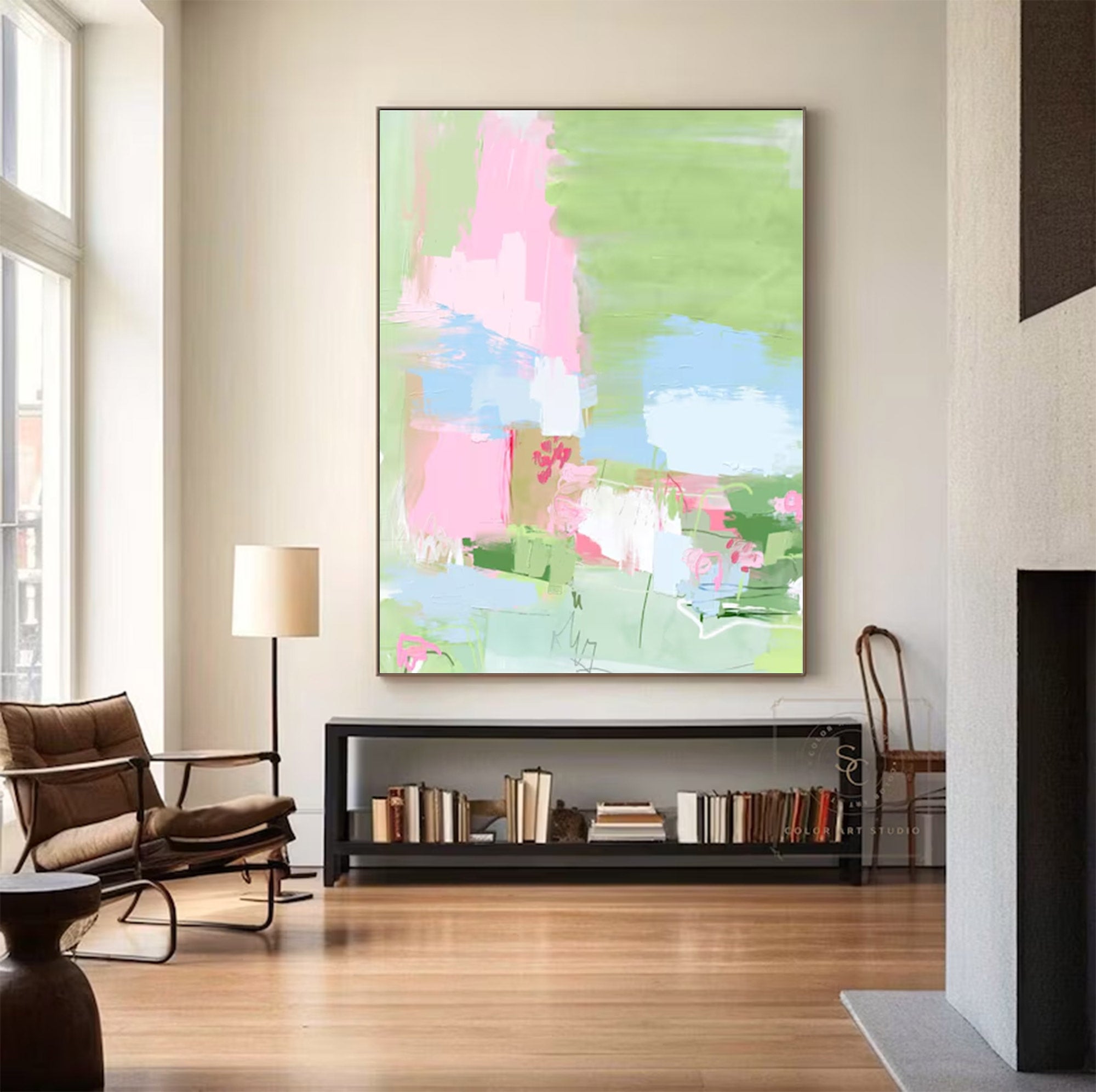 Large Abstract Pastel Tones Art | MuroArt #WGA 019