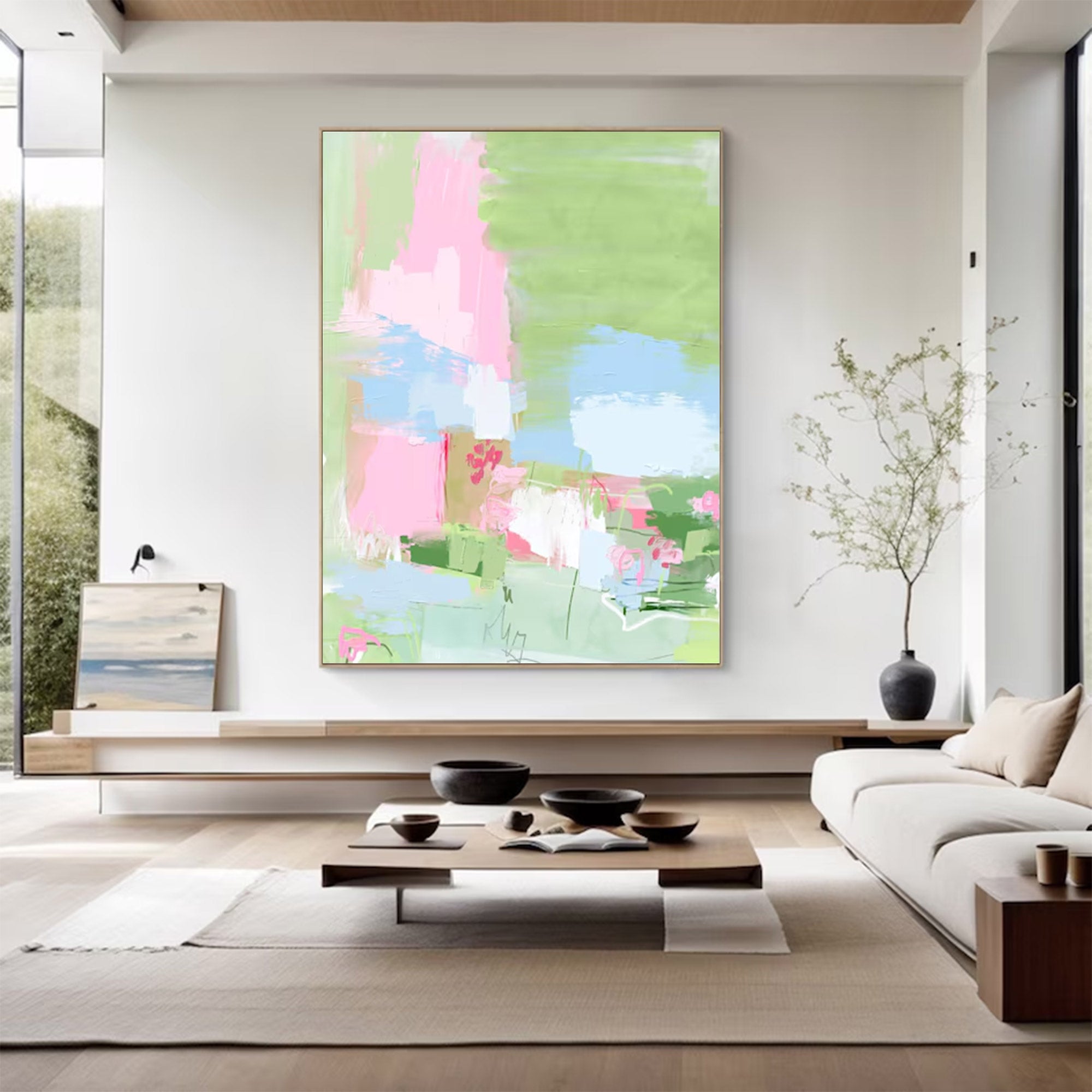 Large Abstract Pastel Tones Art | MuroArt #WGA 019