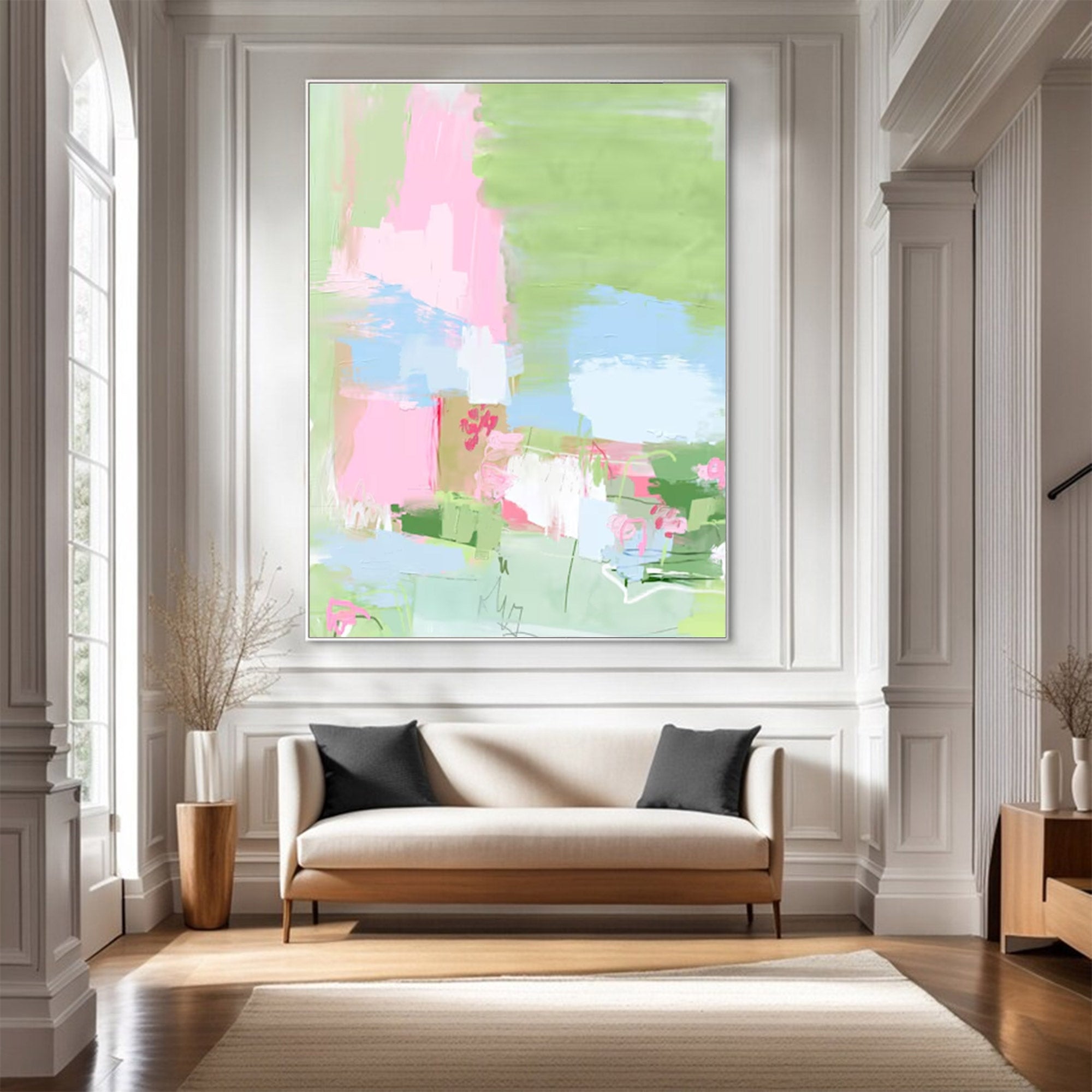 Large Abstract Pastel Tones Art | MuroArt #WGA 019
