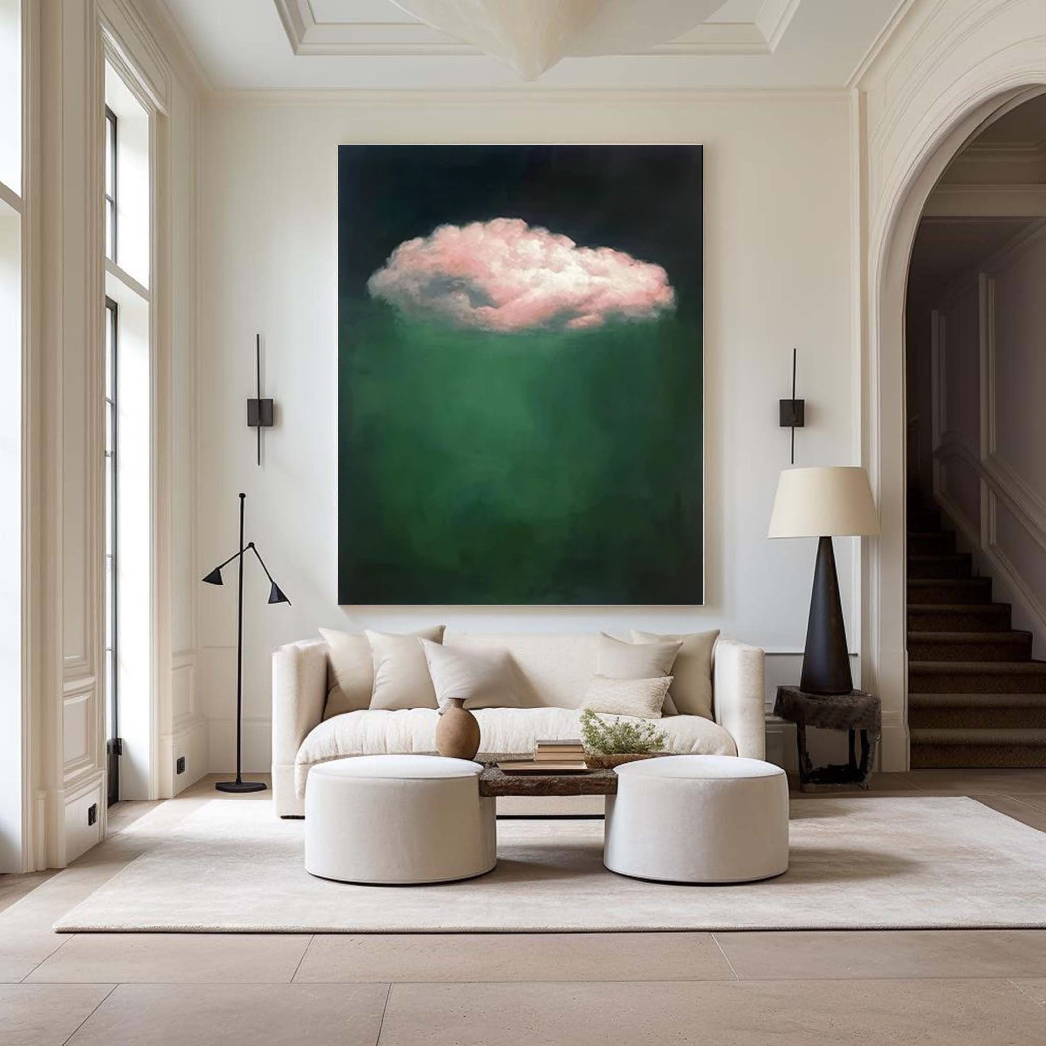 Ethereal Cloudscape Painting Elegant Wall Art for Living Spaces #SP 001