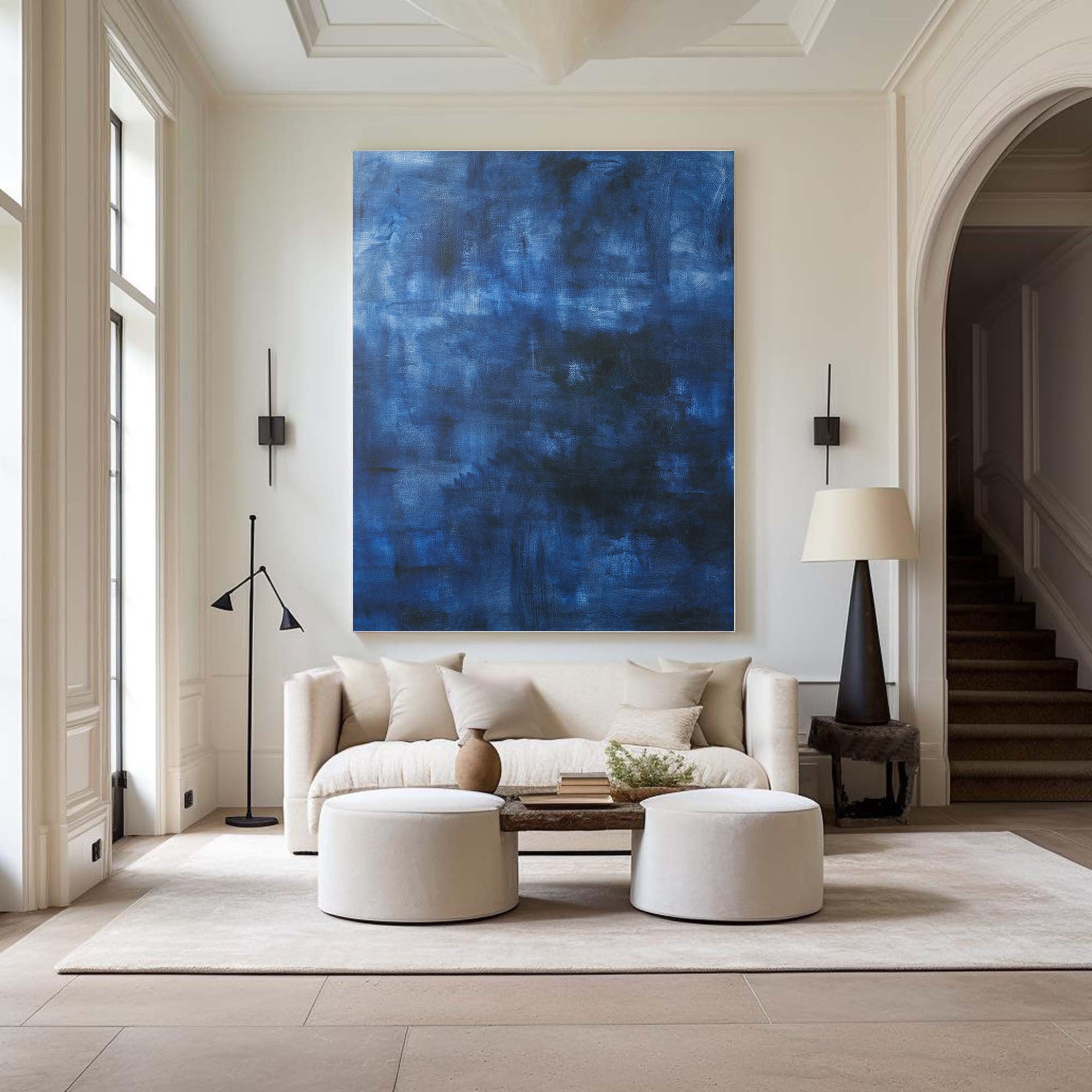 Atmospheric Blue Abstraction, Contemporary Wall Decor #BGA 094