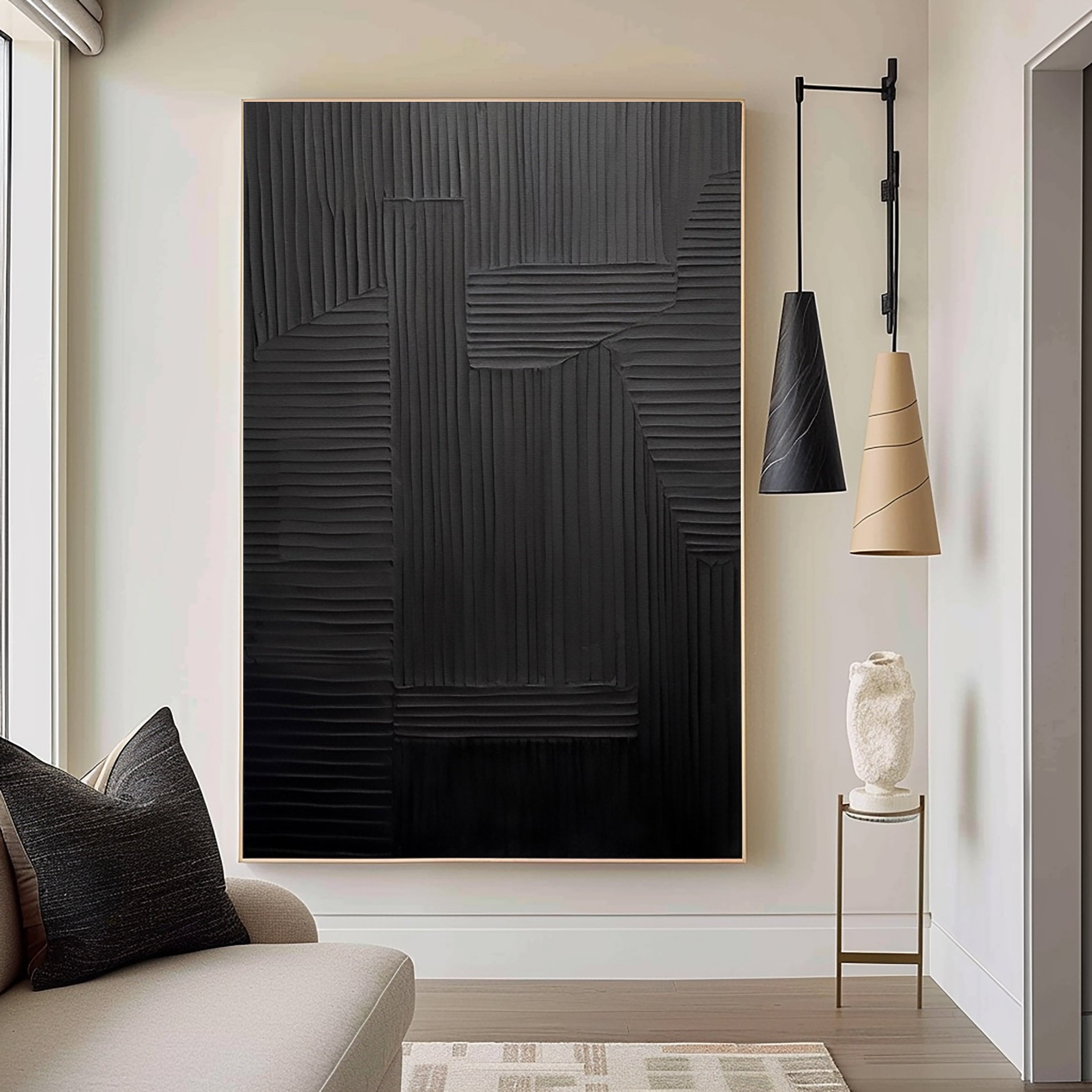 Black Minimalist Painting #BM 039