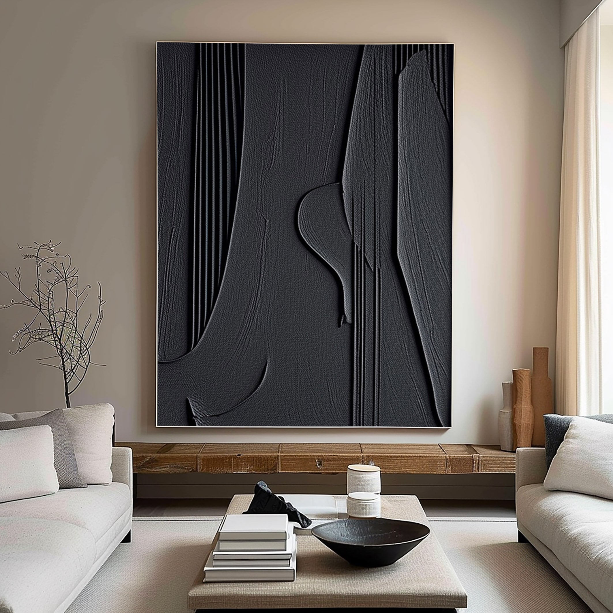 Black Minimalist  Painting #BM 005