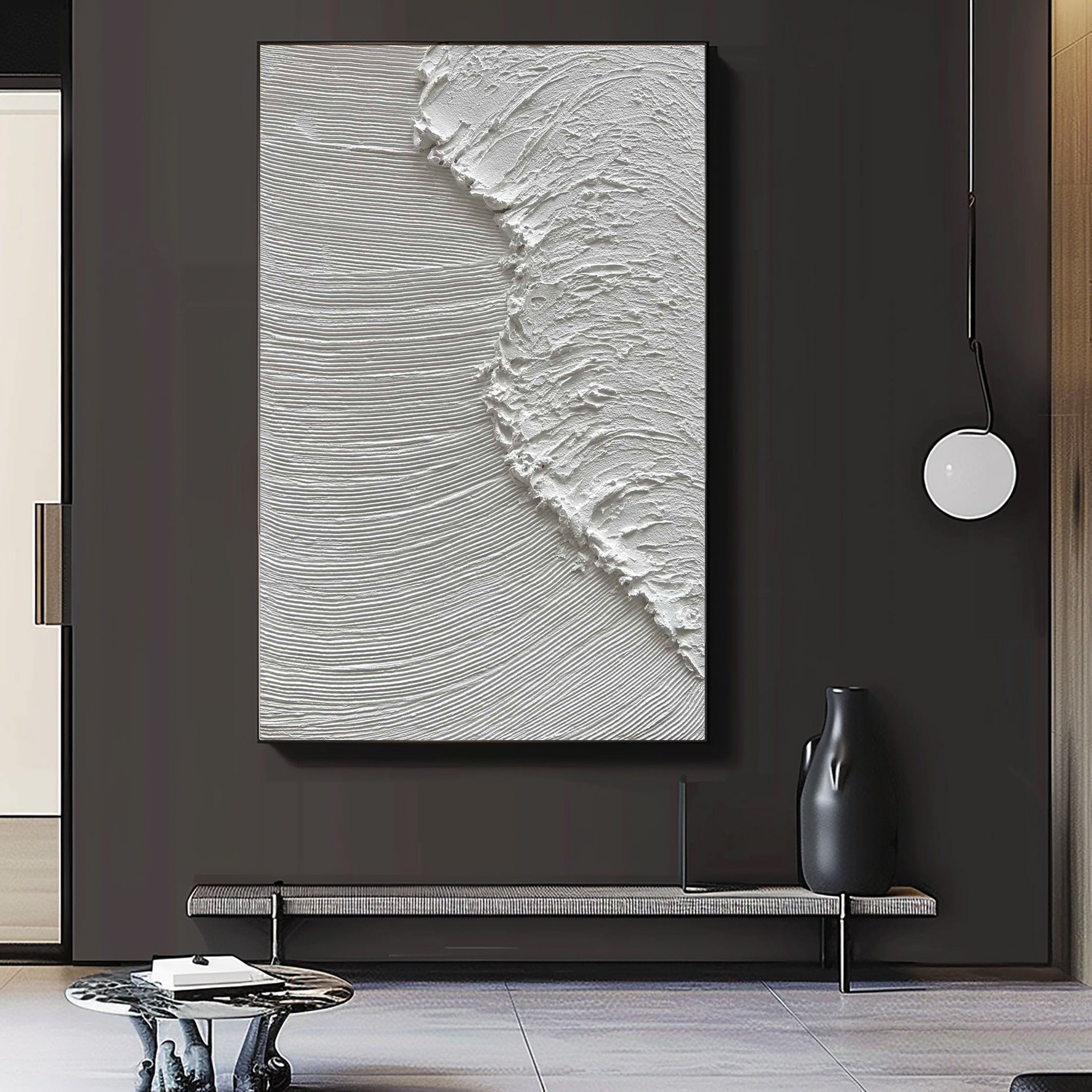 White Minimalist Painting #WM 004