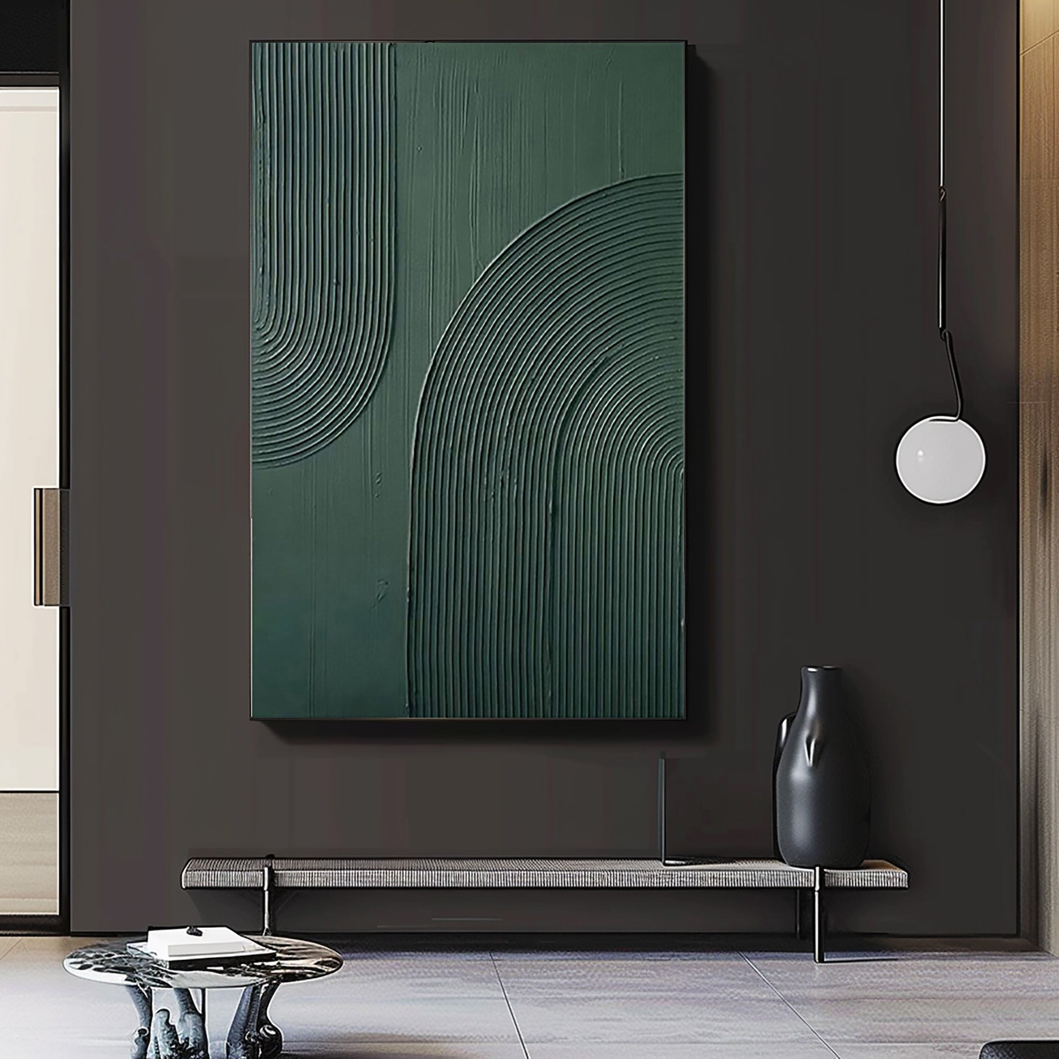 Green Minimalist Painting #GM 010