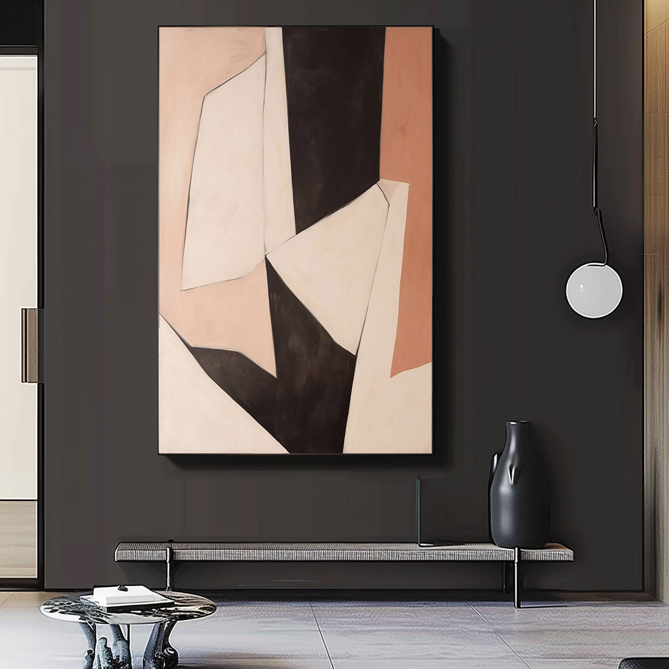 Beige & Brown Abstract Painting #BBA 007