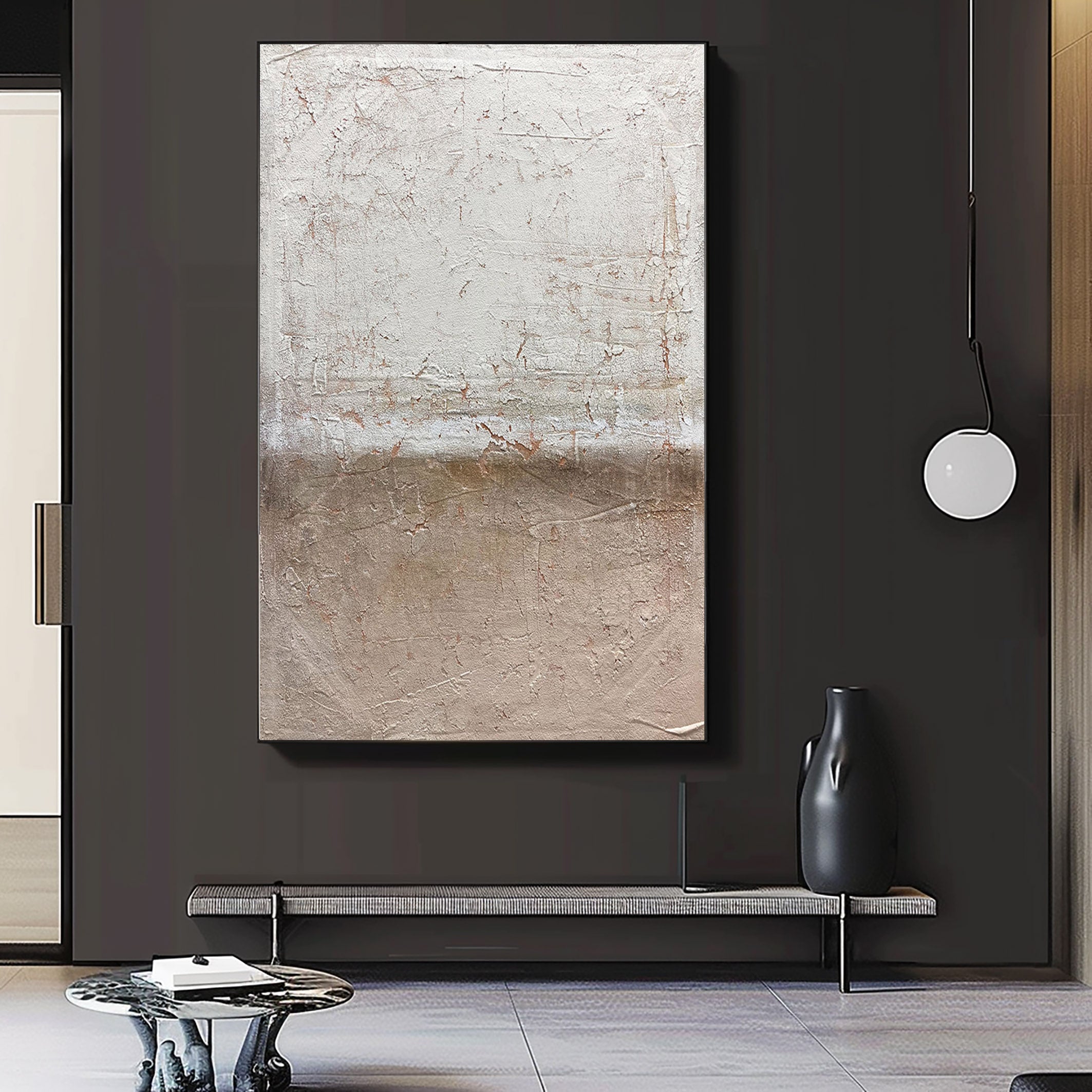 Beige & Brown Minimalist Painting #BBM 008