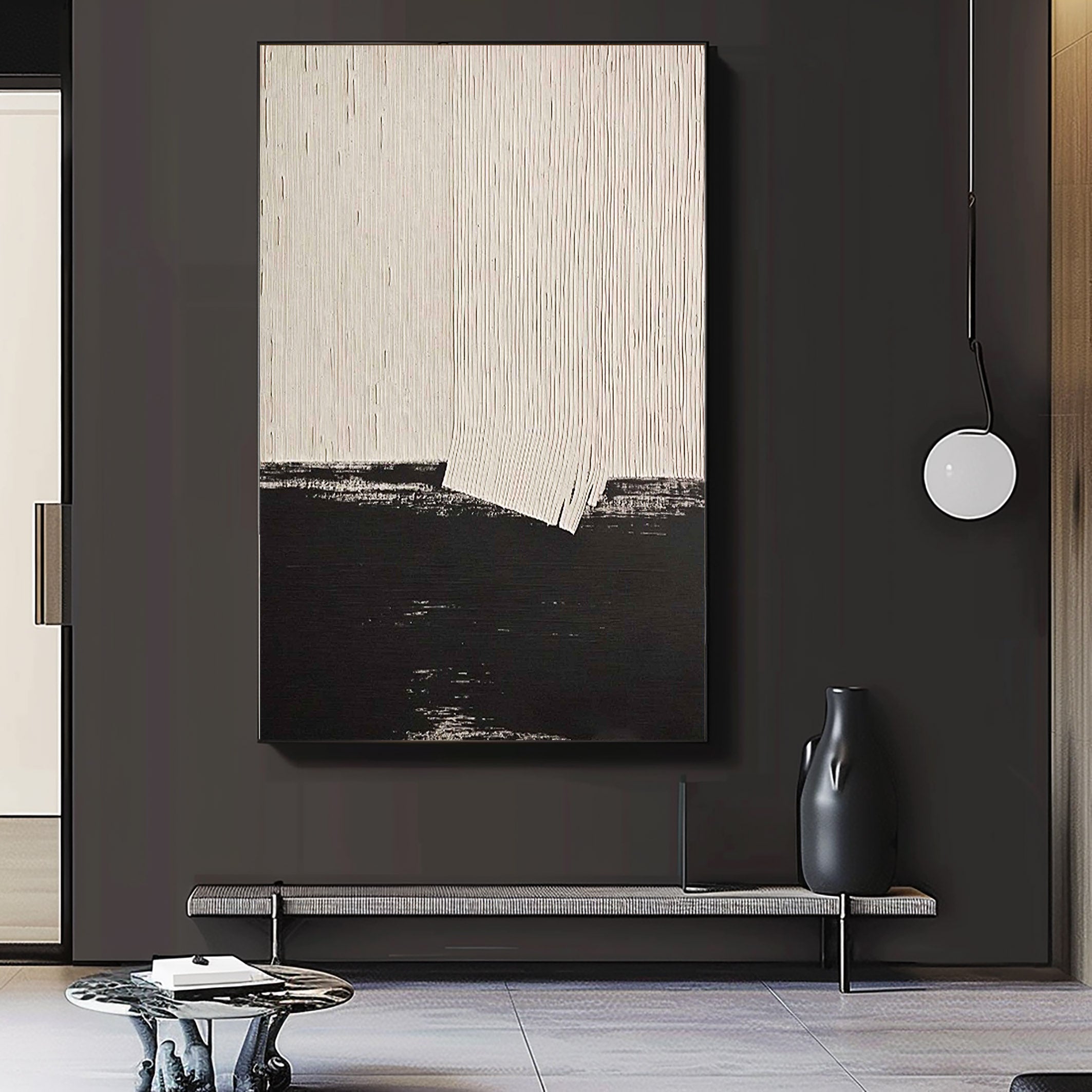 Black & White Minimalist Painting #BWM 004