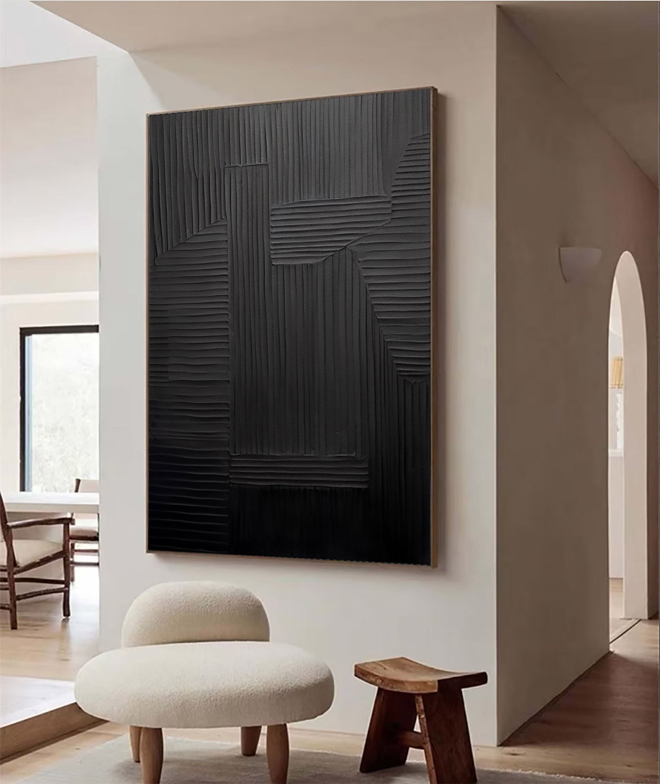 Black Minimalist Painting #BM 039