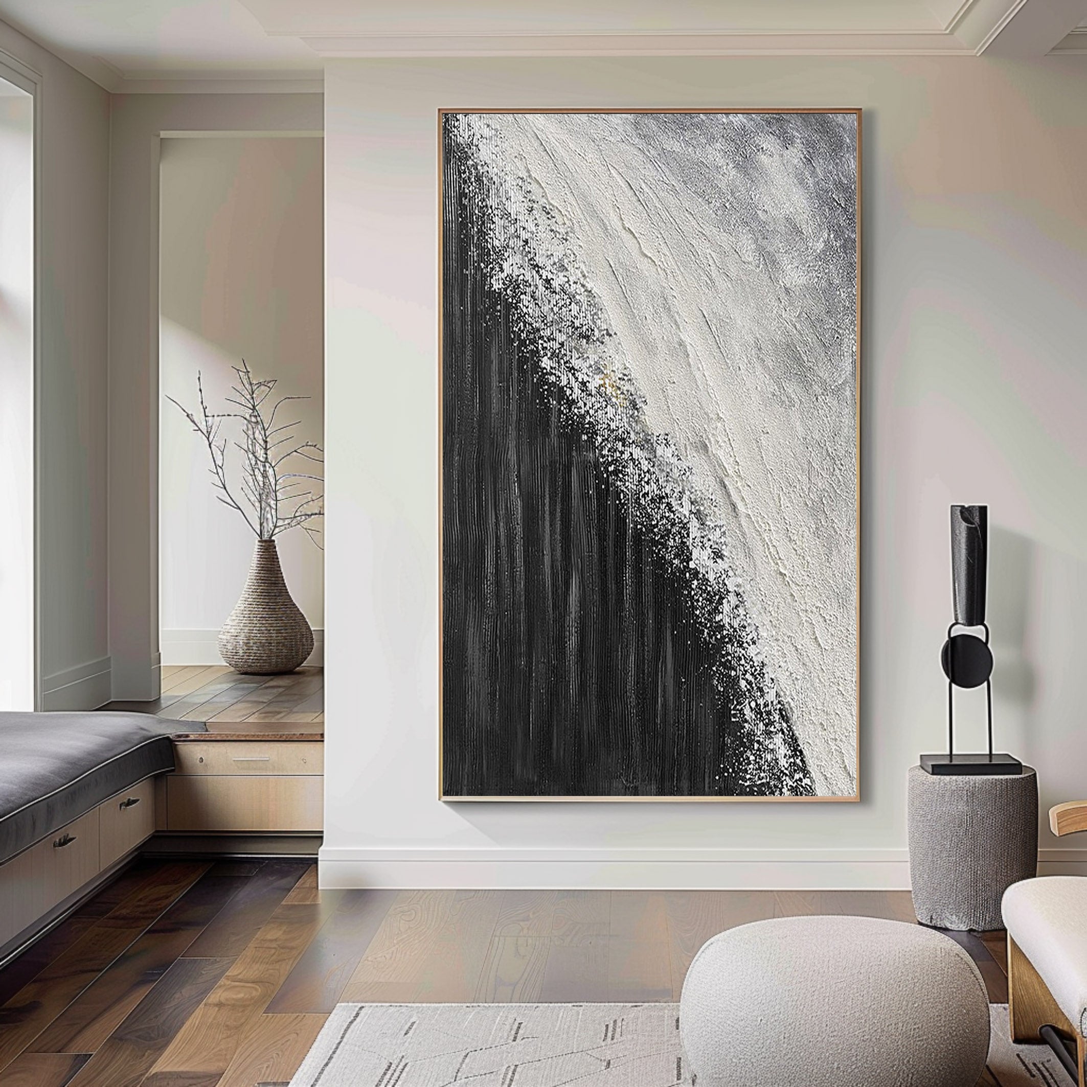 Black & White Minimalist Painting #BWM 003