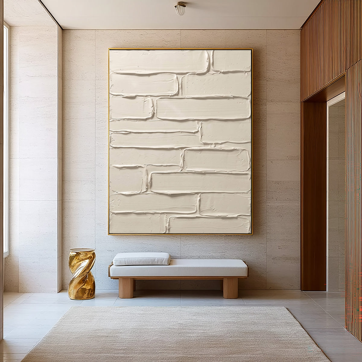 Layers Of Quiet Stone And Light Large White Textured Abstract Wall Art Sculptural Relief Contemporary Artwork