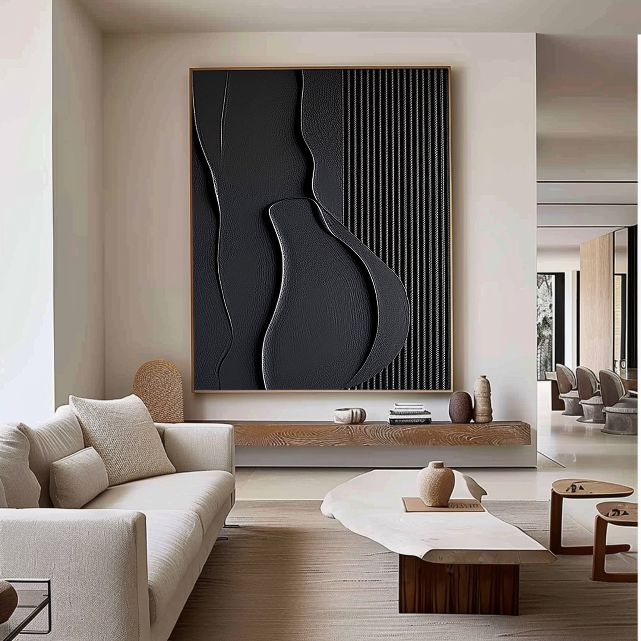 Black Minimalist Painting #BM 004