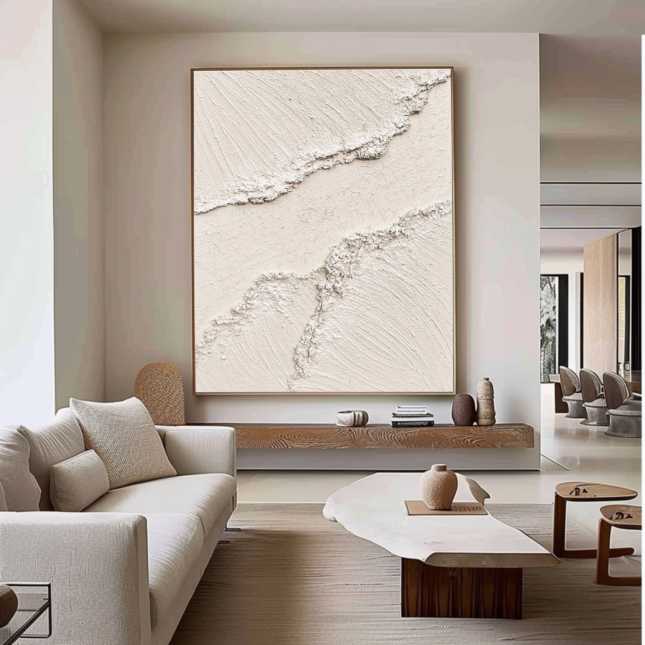 Beige & Brown Minimalist Painting #BBM 004