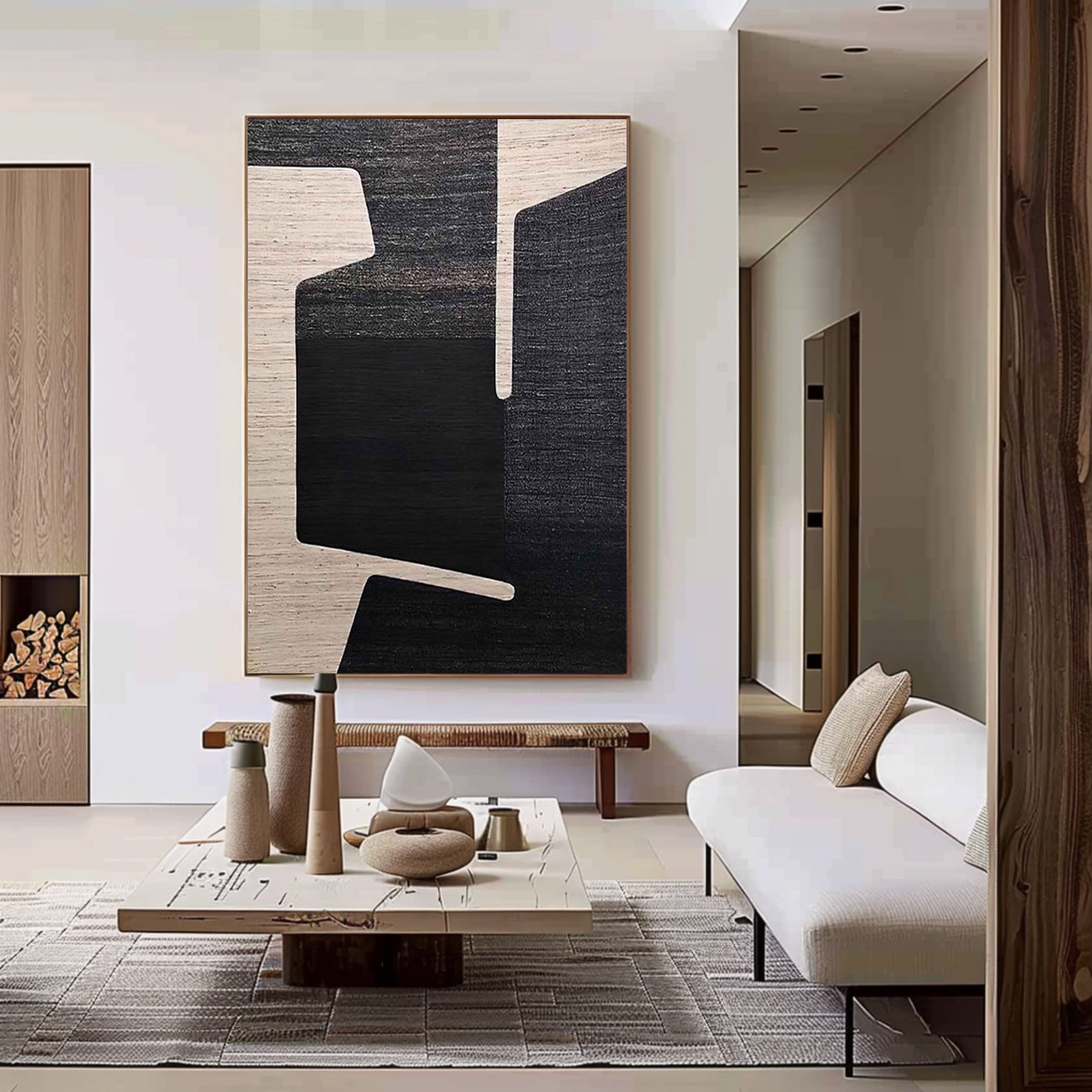 Black & White Minimalist Painting #BWM 006