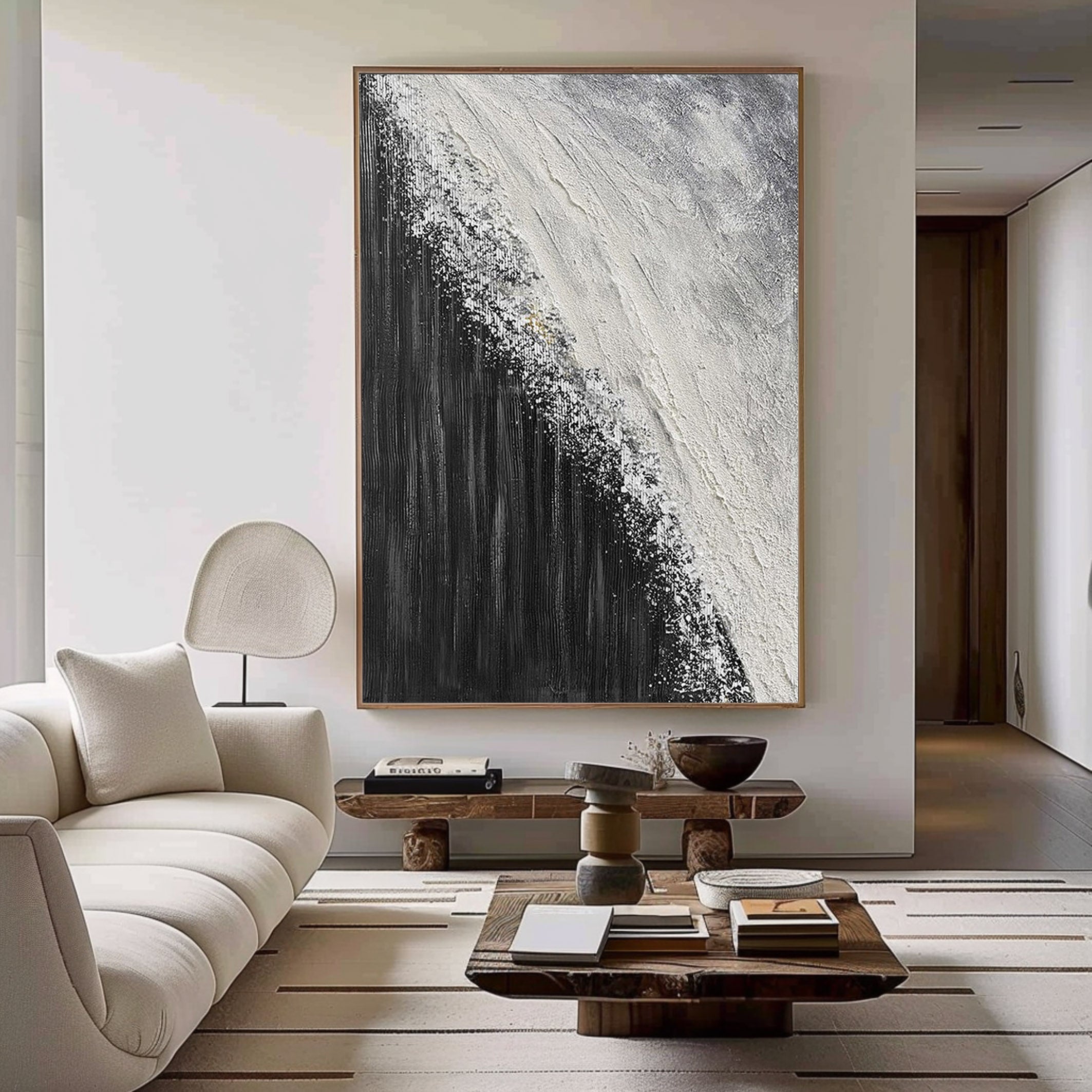 Black & White Minimalist Painting #BWM 003