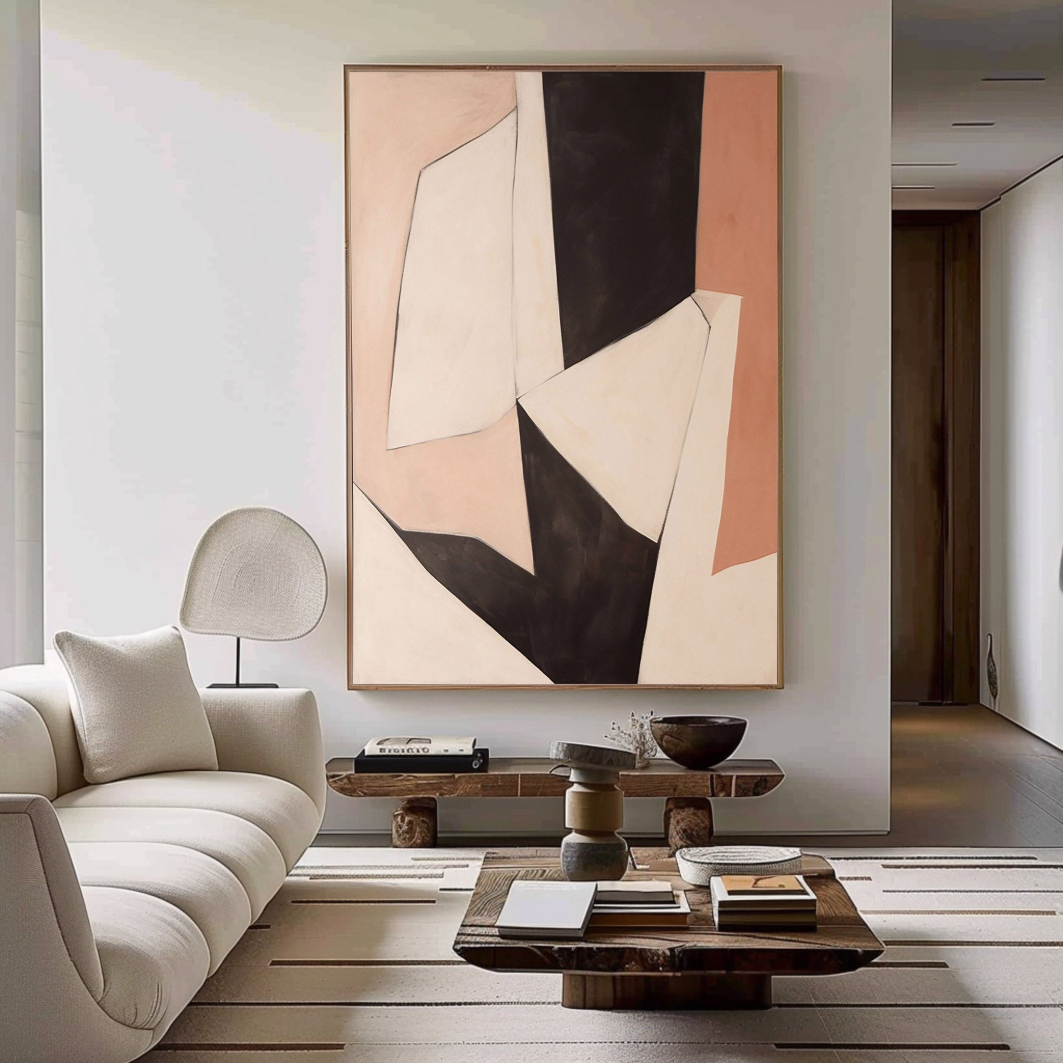 Beige & Brown Abstract Painting #BBA 007