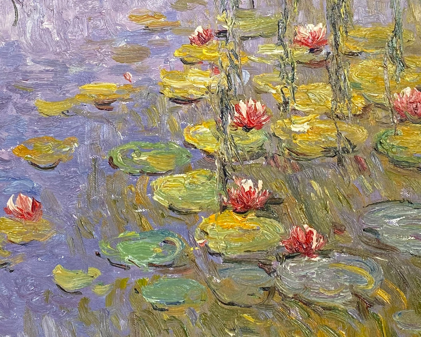 Water Lilies and Weeping Willow, Inspired by Monet #BGA 068