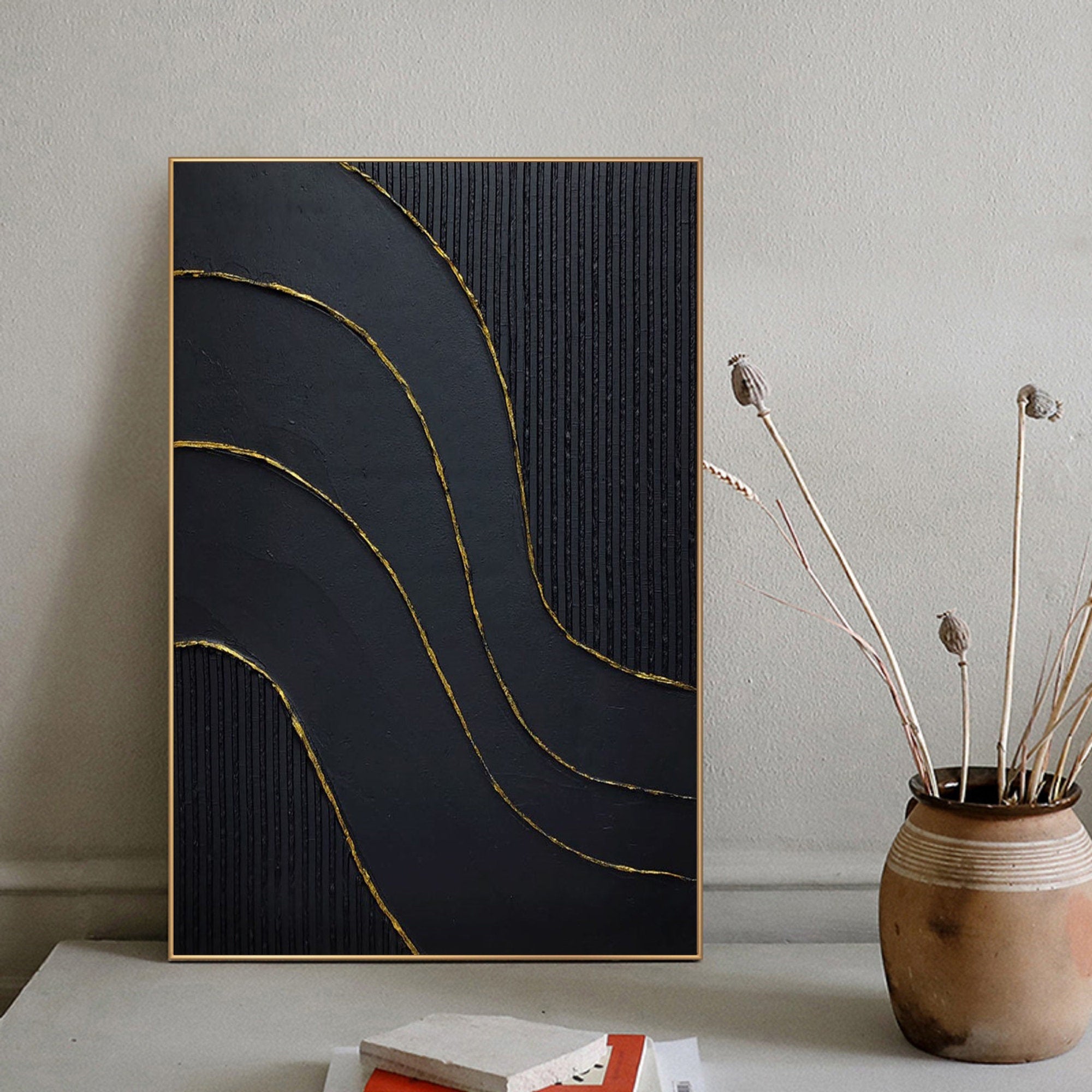 Black Minimalist Painting #BM 033