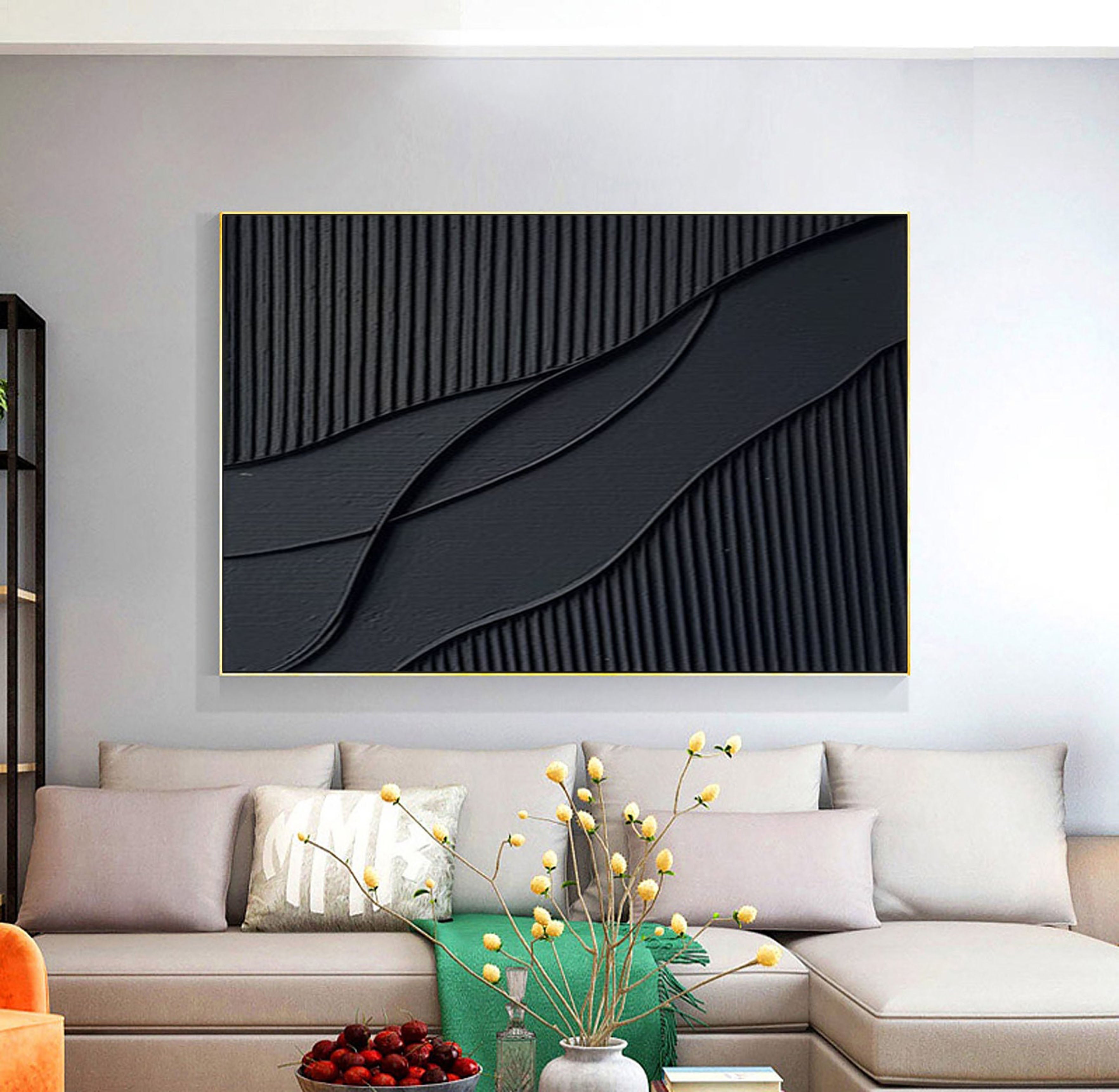 Black Minimalist Painting #BM 046