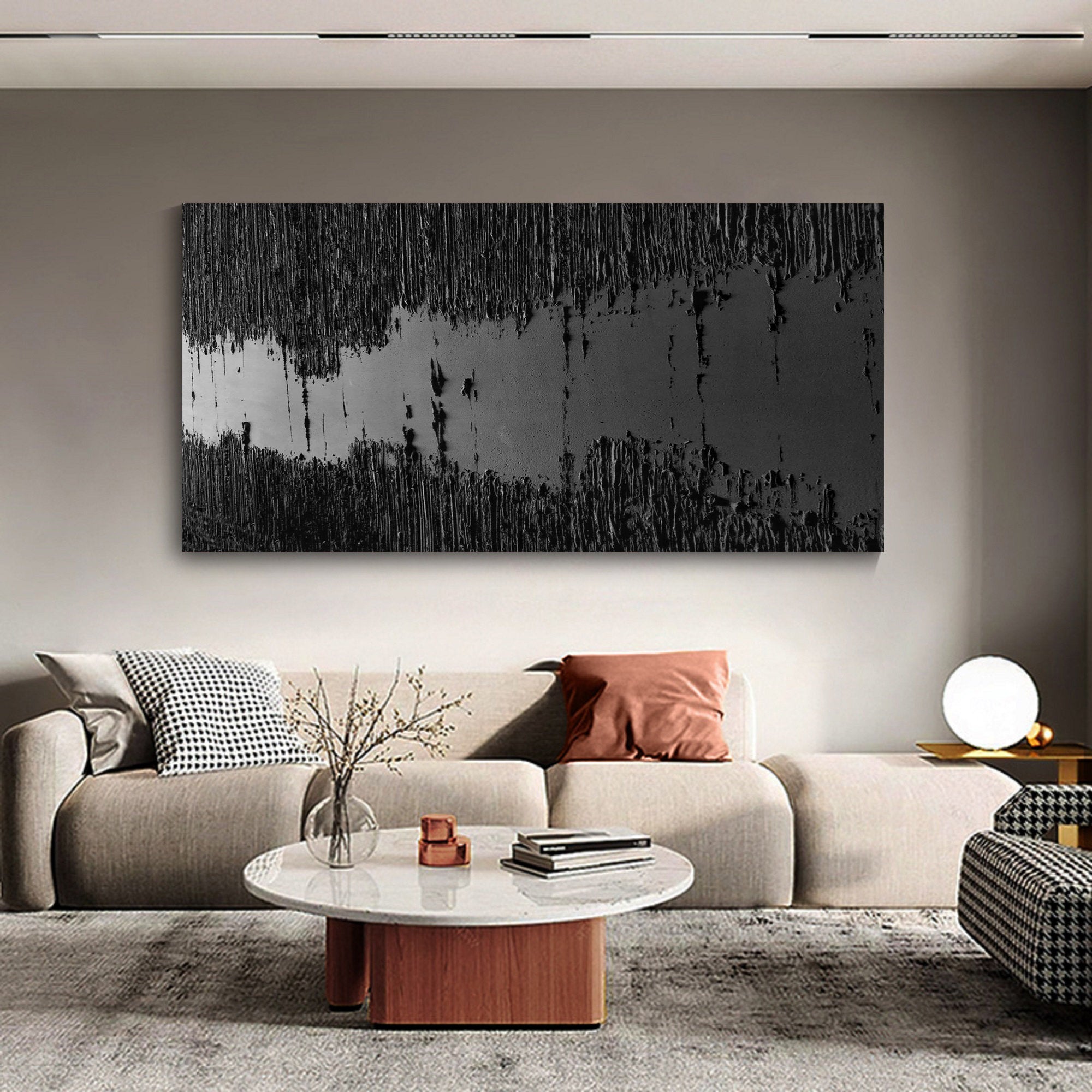 Black Minimalist Painting #BM 042