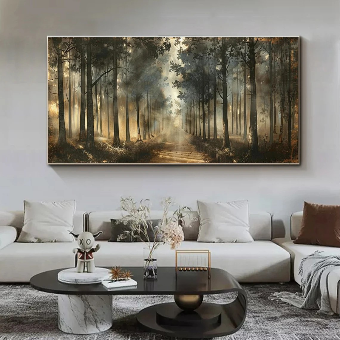 Misty Woodland Path Wall Art #BGA 052