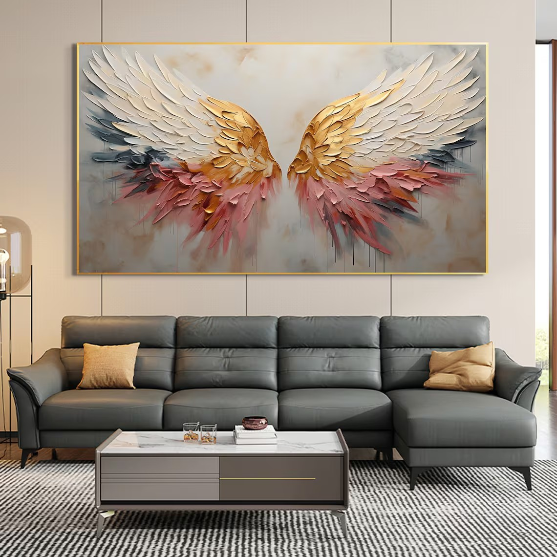 Gradient Angel Wings Abstract Wall Art #BGA 043