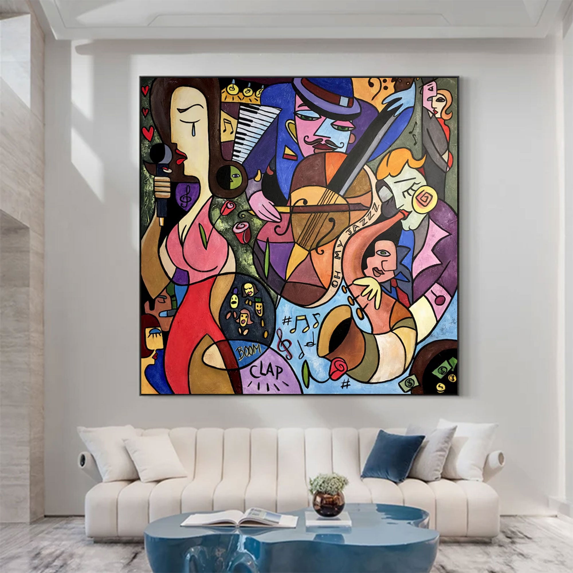 Large Contemporary Jazz Figurative Art | MuroArt #WGA 025