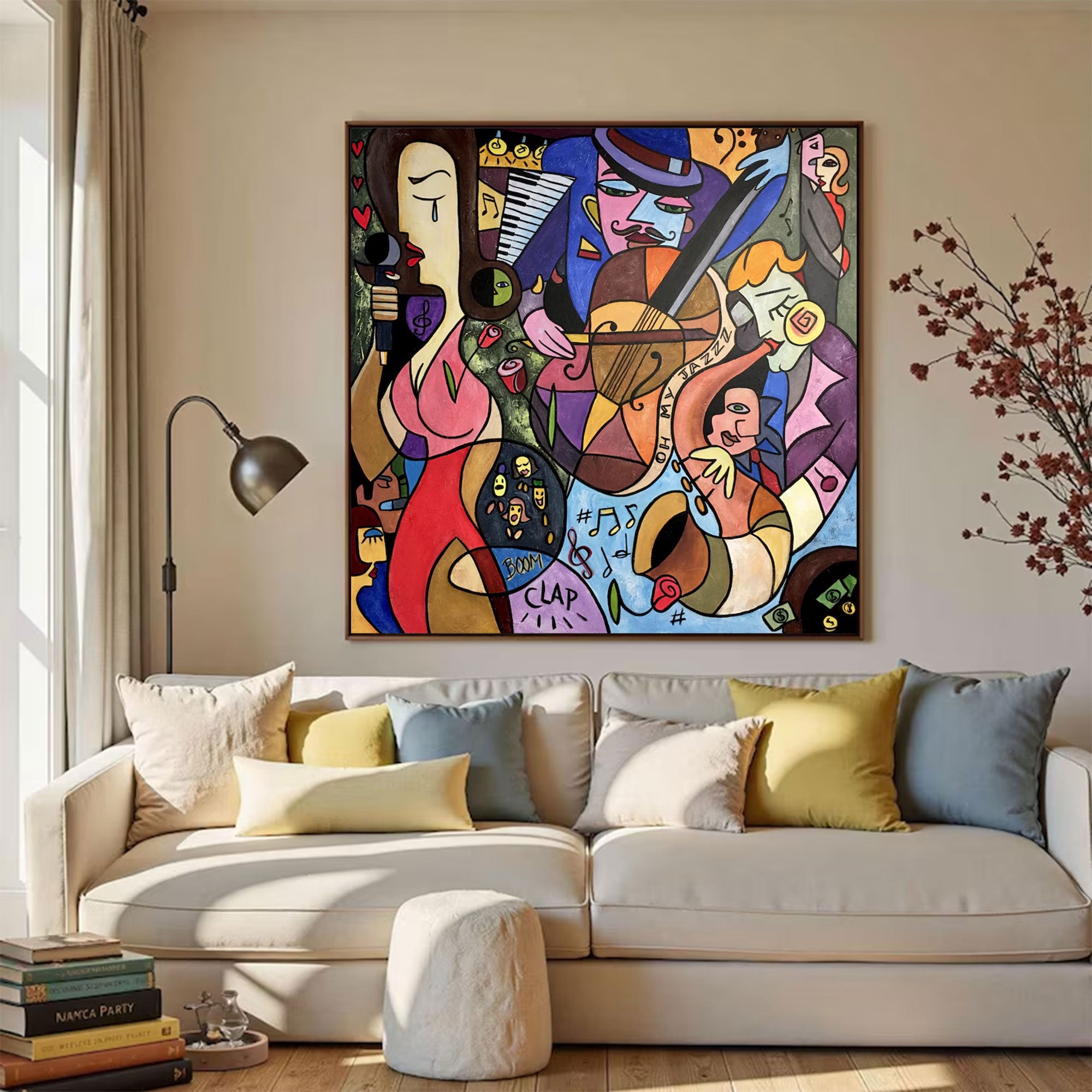 Large Contemporary Jazz Figurative Art | MuroArt #WGA 025