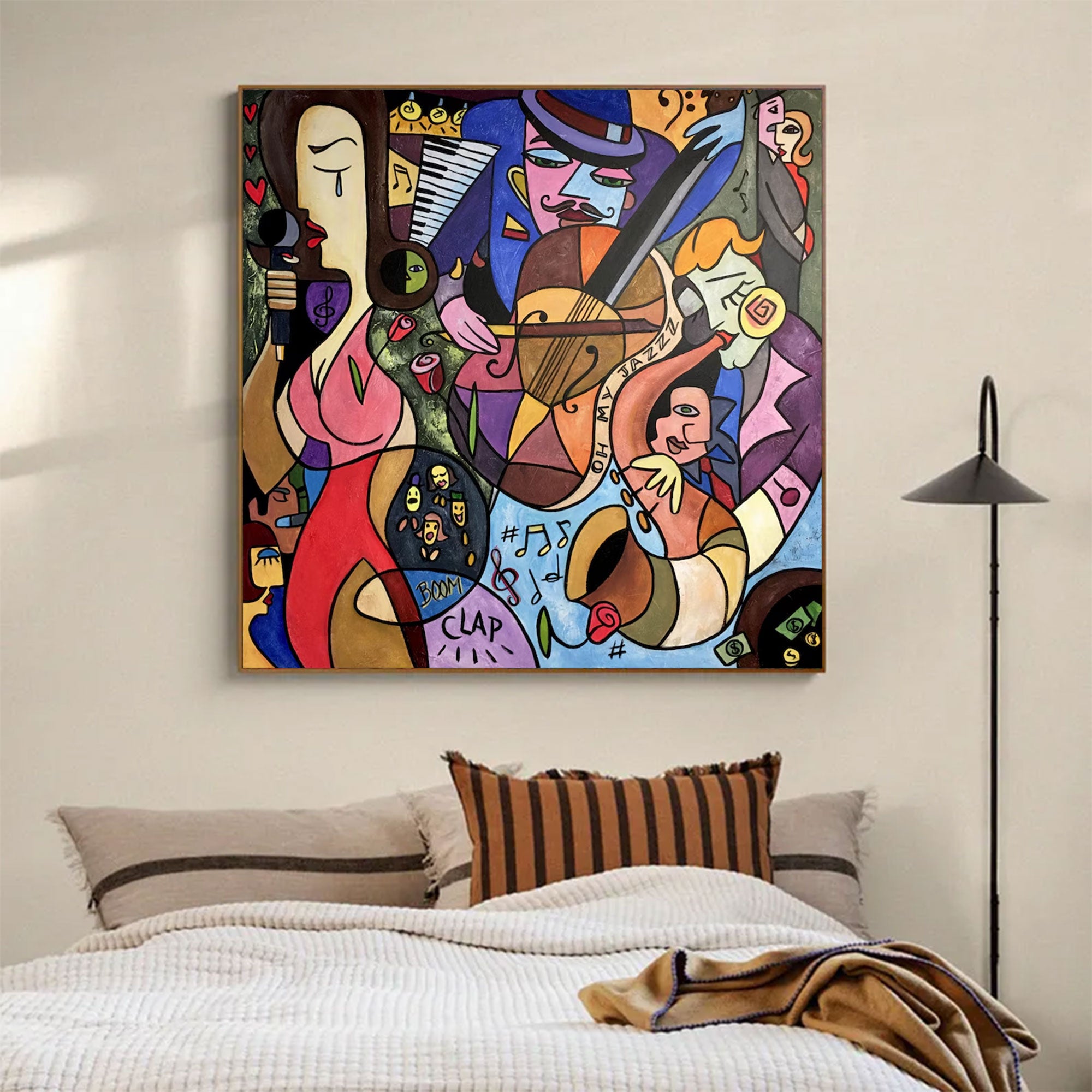 Large Contemporary Jazz Figurative Art | MuroArt #WGA 025