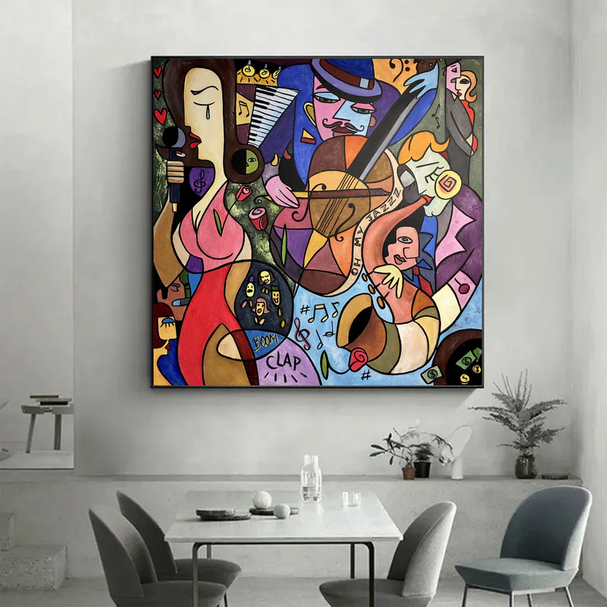 Large Contemporary Jazz Figurative Art | MuroArt #WGA 025