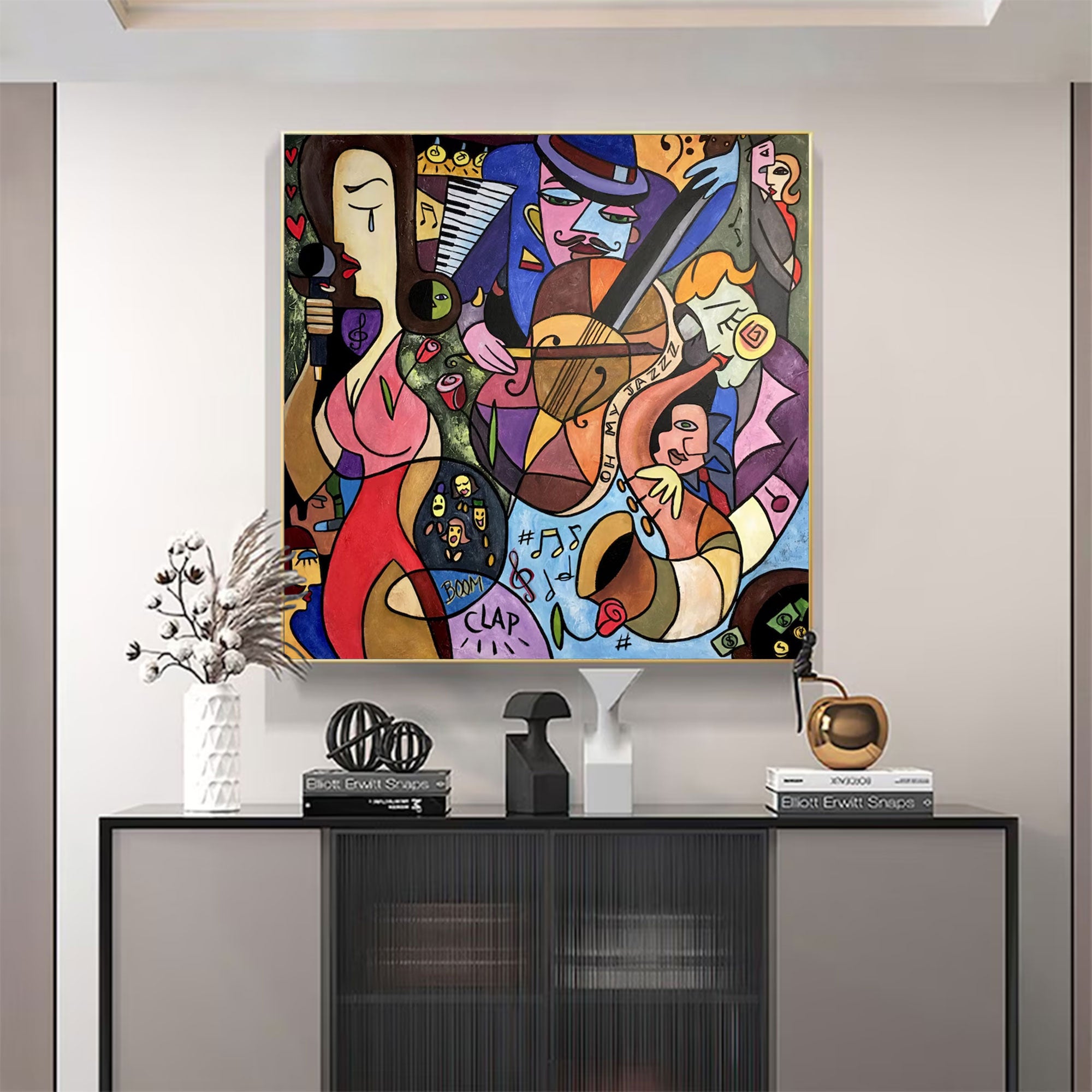 Large Contemporary Jazz Figurative Art | MuroArt #WGA 025
