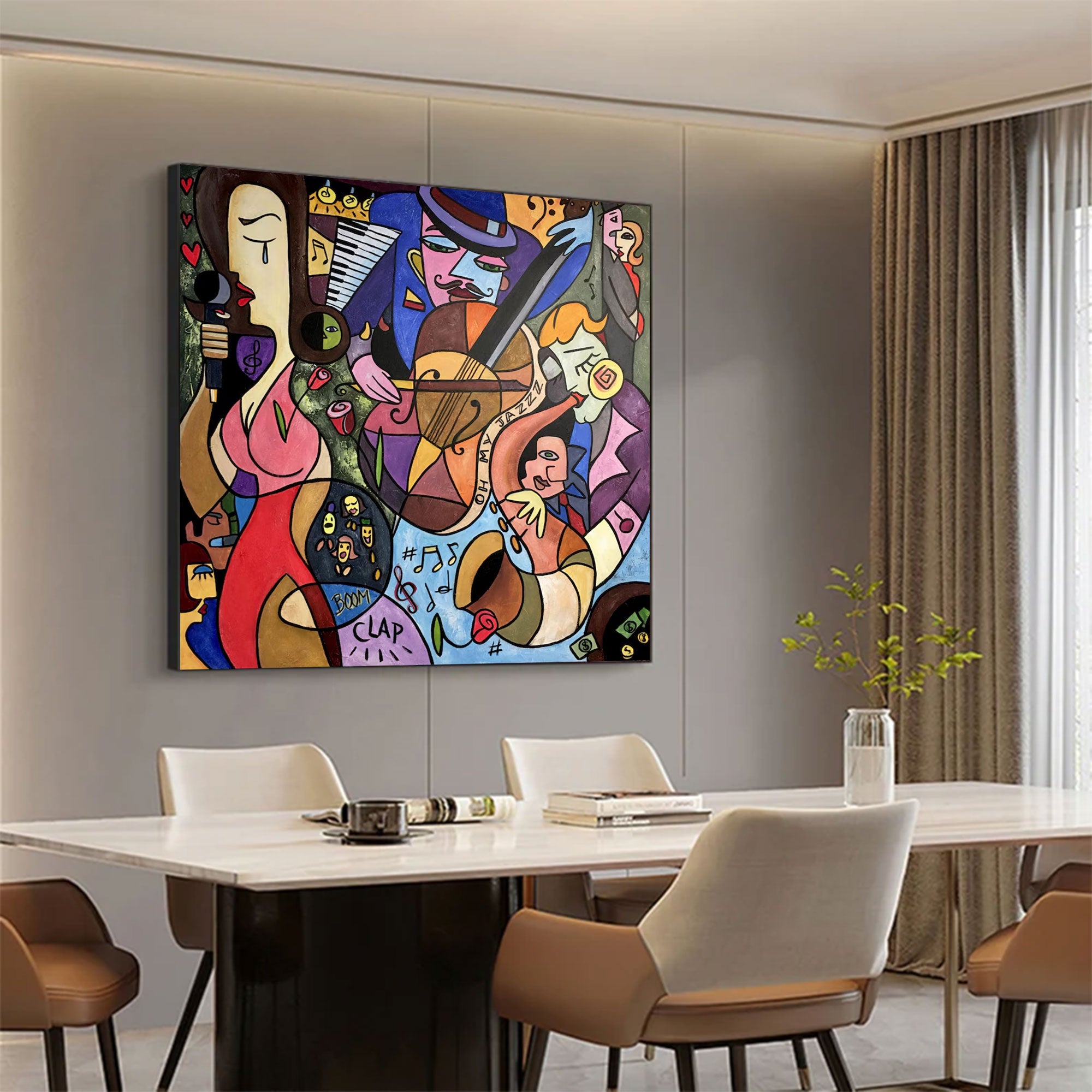 Large Contemporary Jazz Figurative Art | MuroArt #WGA 025
