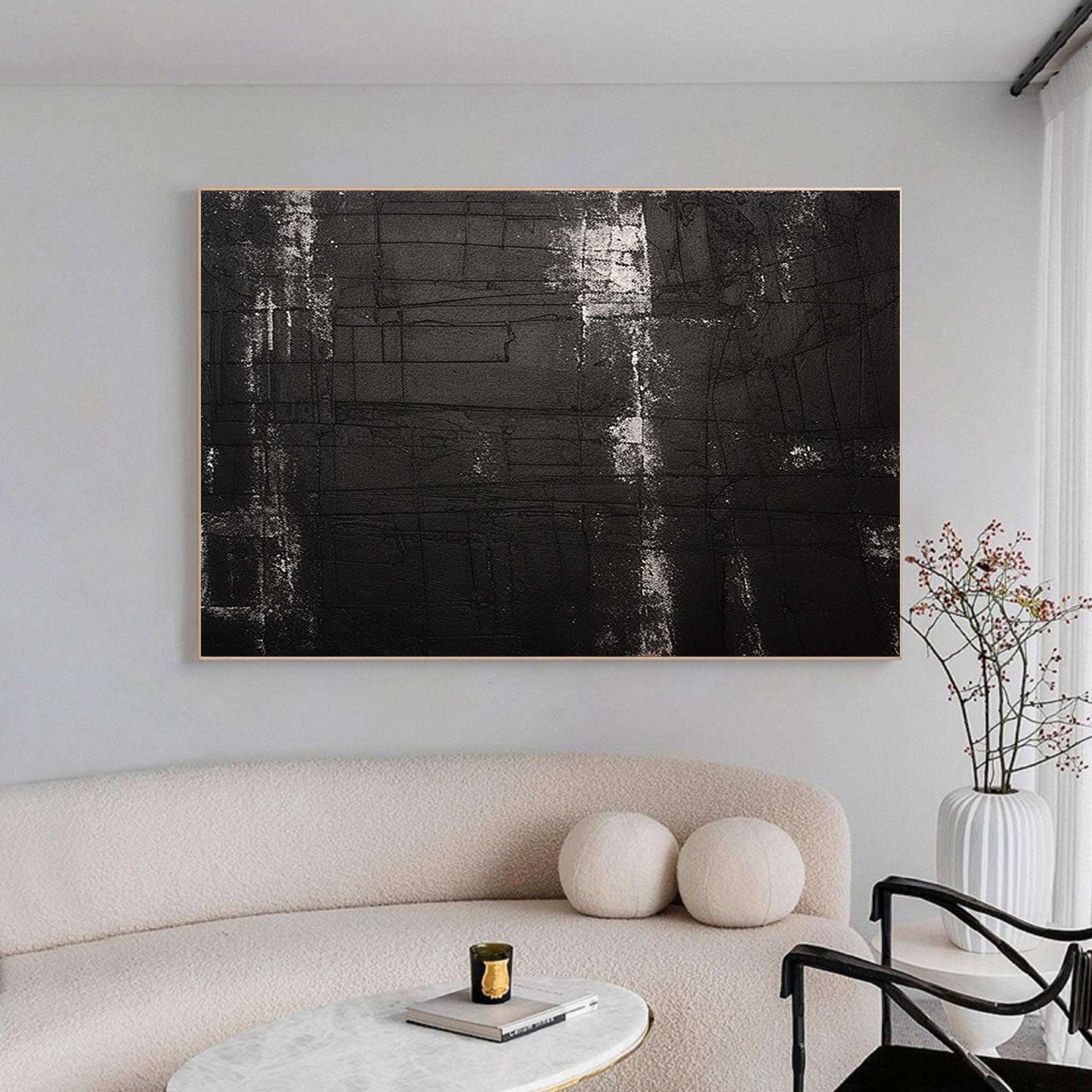 Black Minimalist Painting #BM 040