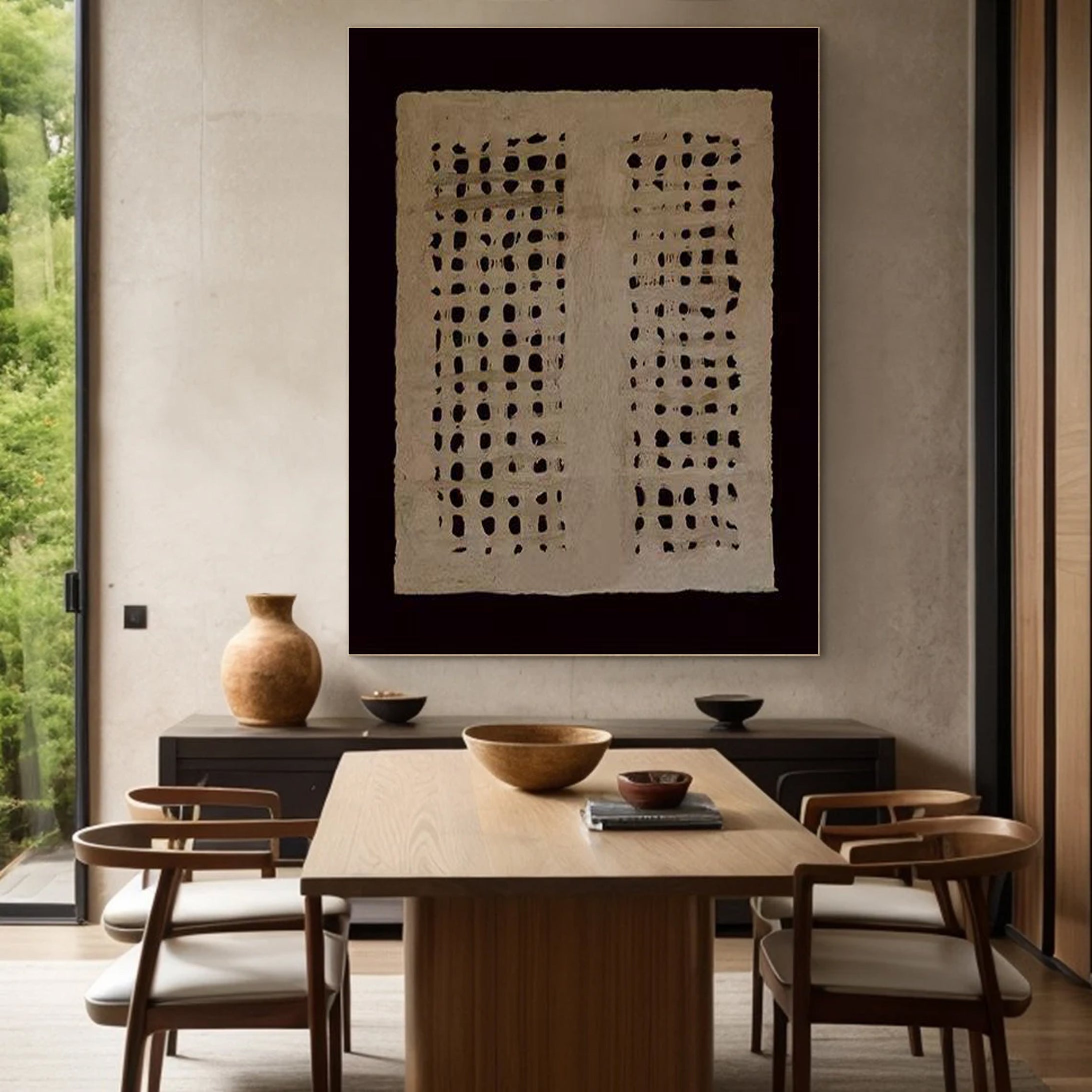 Wabi Sabi Inspired Minimalist Art Large Canvas for Serene Living Spaces #WS 038