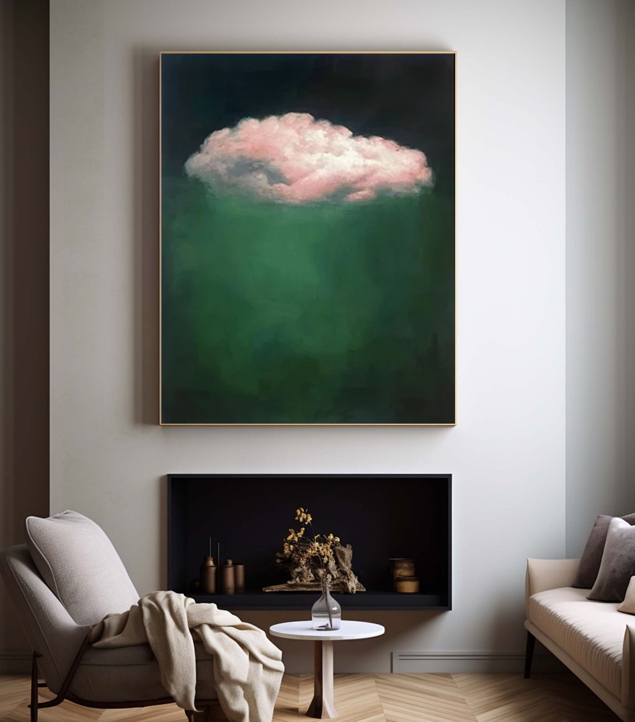 Ethereal Cloudscape Painting Elegant Wall Art for Living Spaces #SP 001