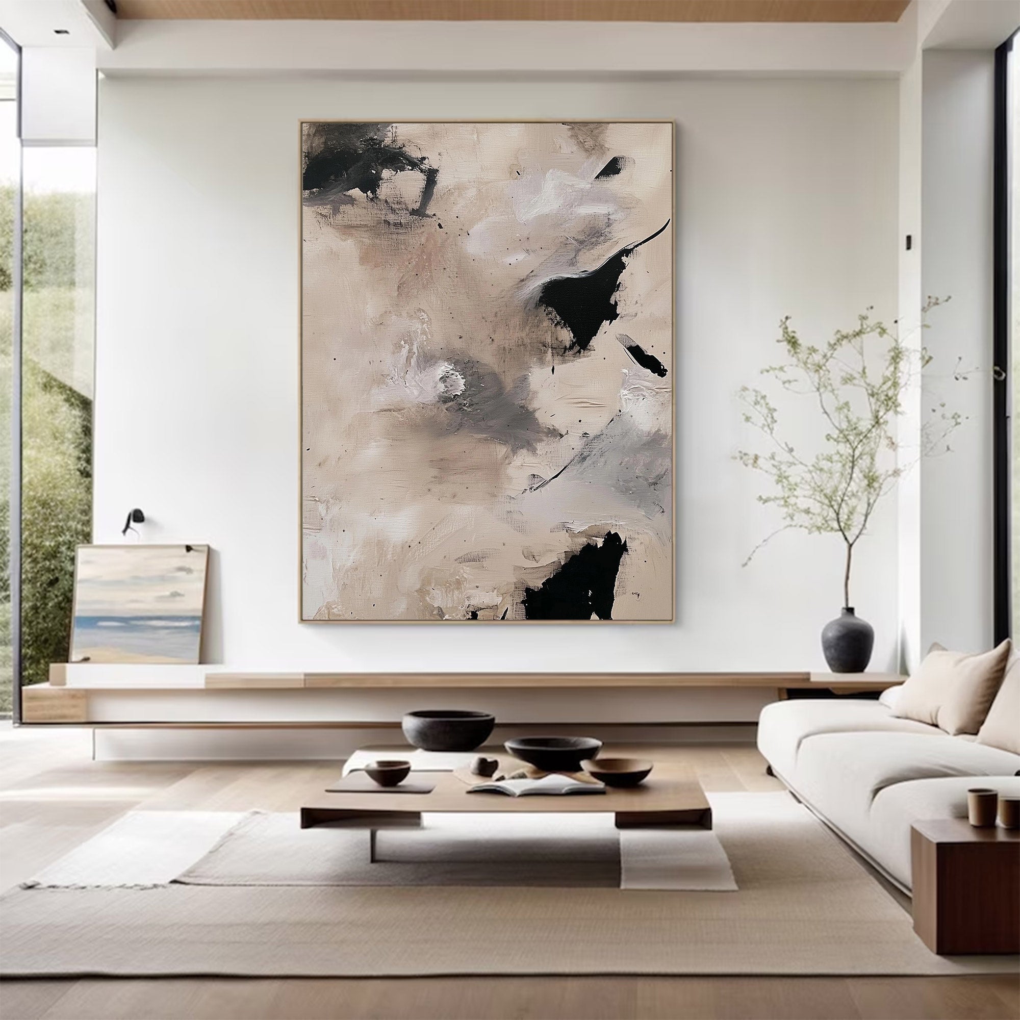 Modern Abstract Large Neutral Art | MuroArt #WG 113