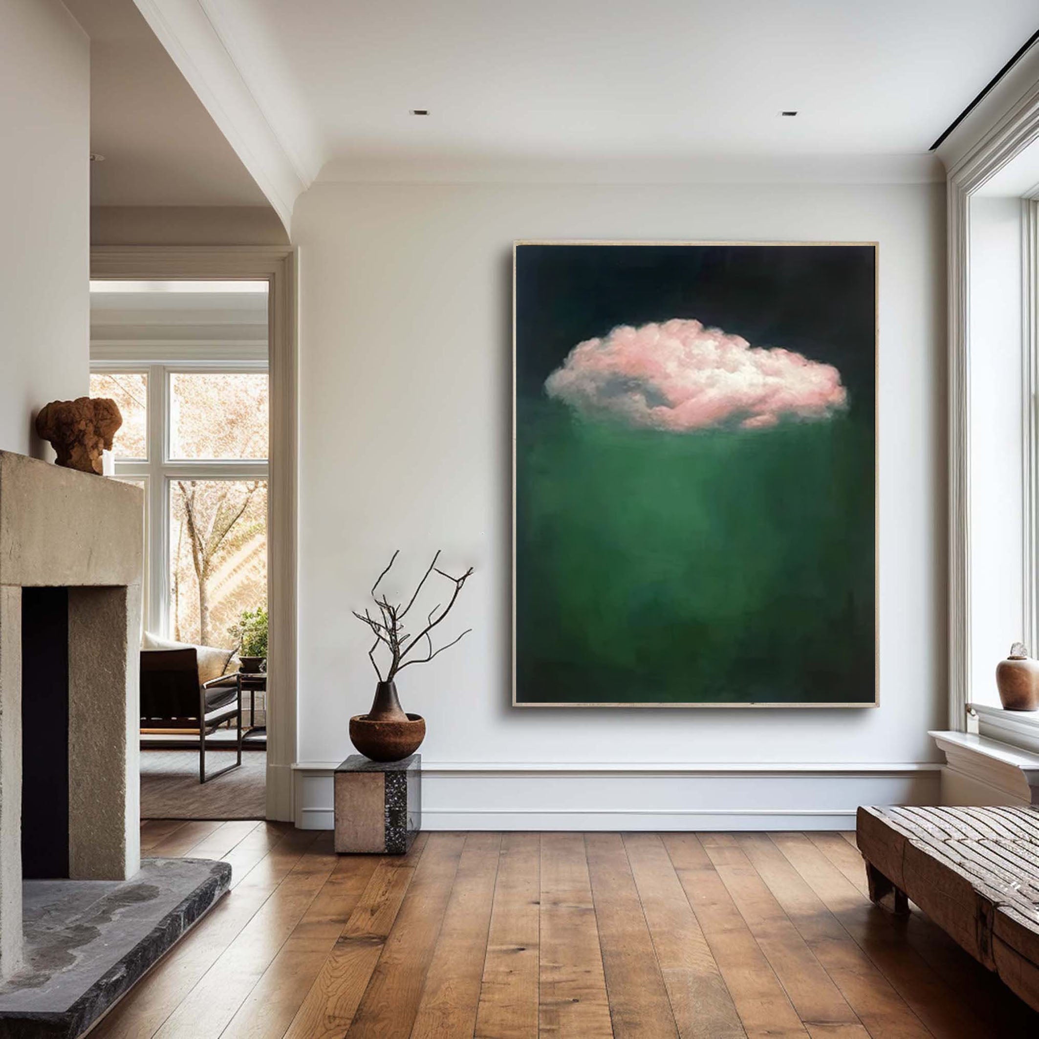 Ethereal Cloudscape Painting Elegant Wall Art for Living Spaces #SP 001