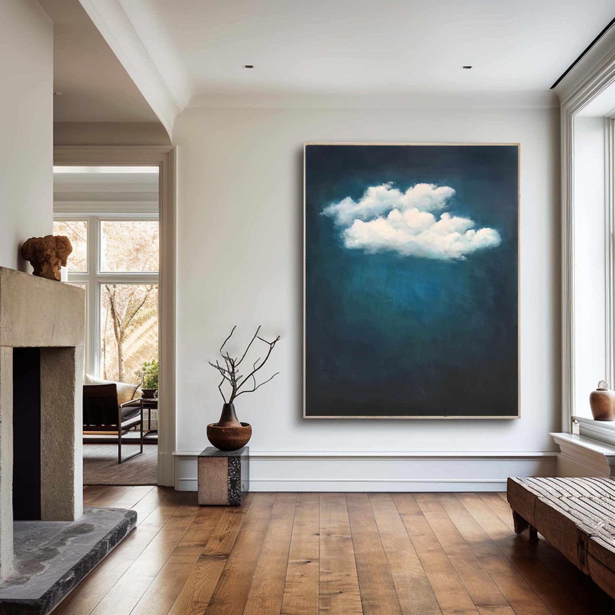 Ethereal Cloudscape Painting Elegant Wall Art for Living Spaces #SP 002