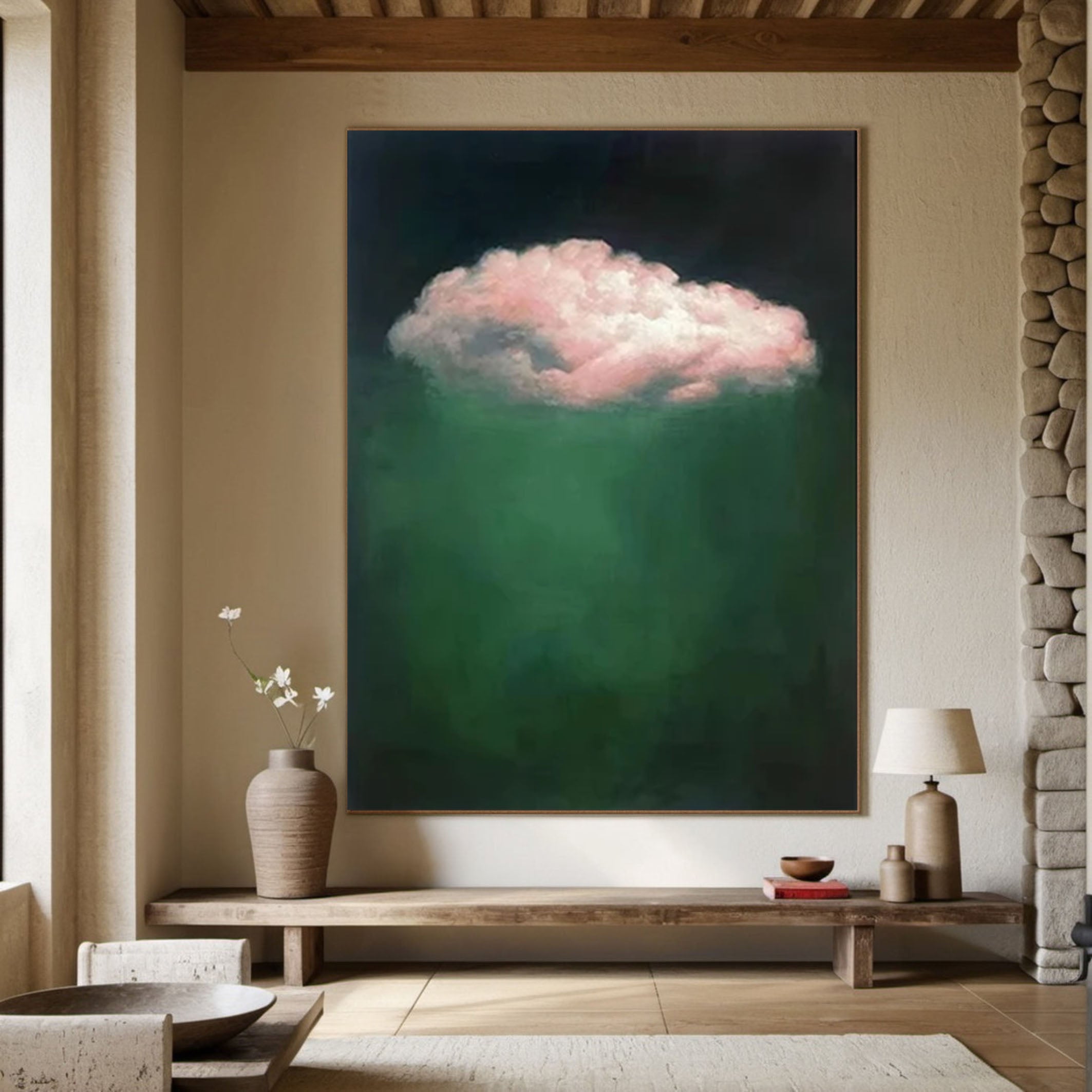 Ethereal Cloudscape Painting Elegant Wall Art for Living Spaces #SP 001