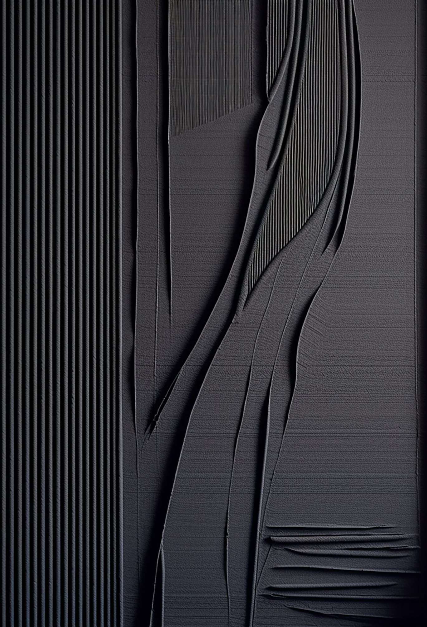 Black Minimalist Painting #BM 010