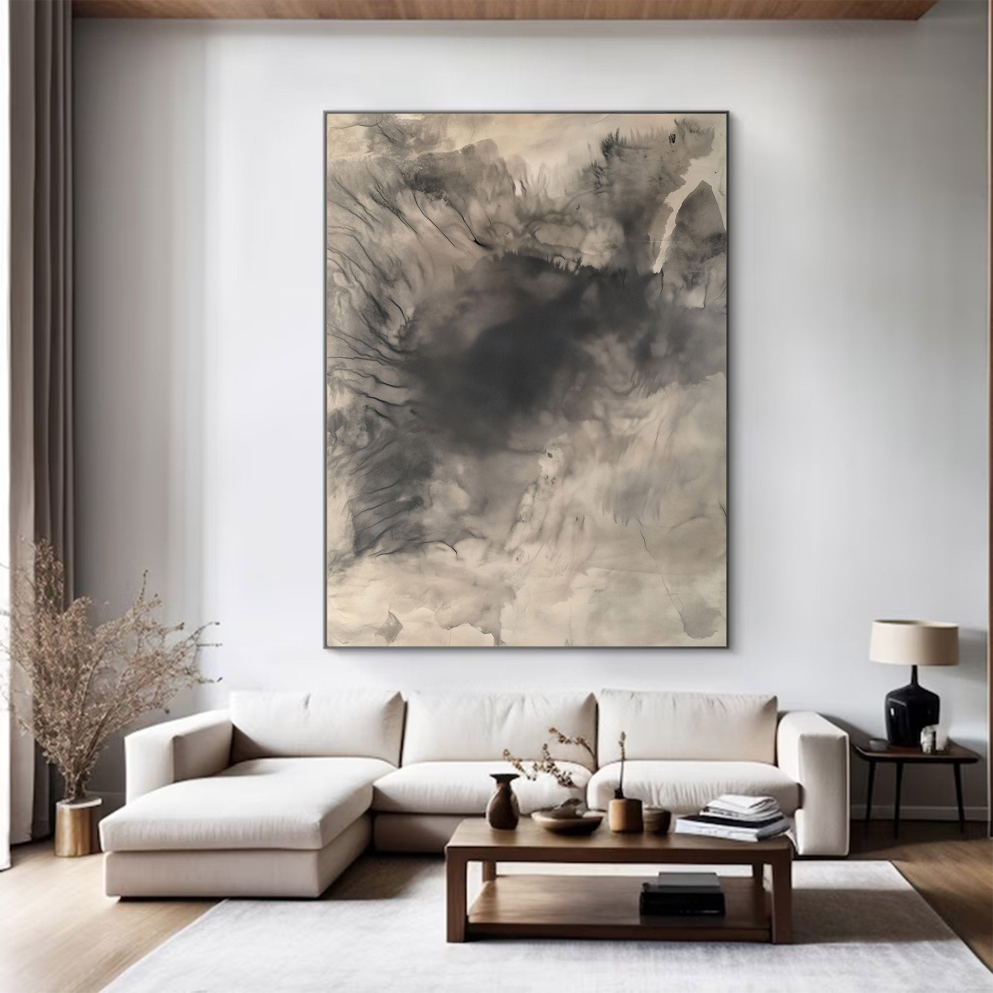 Abstract Large Textured Neutral Art | MuroArt #WG 115