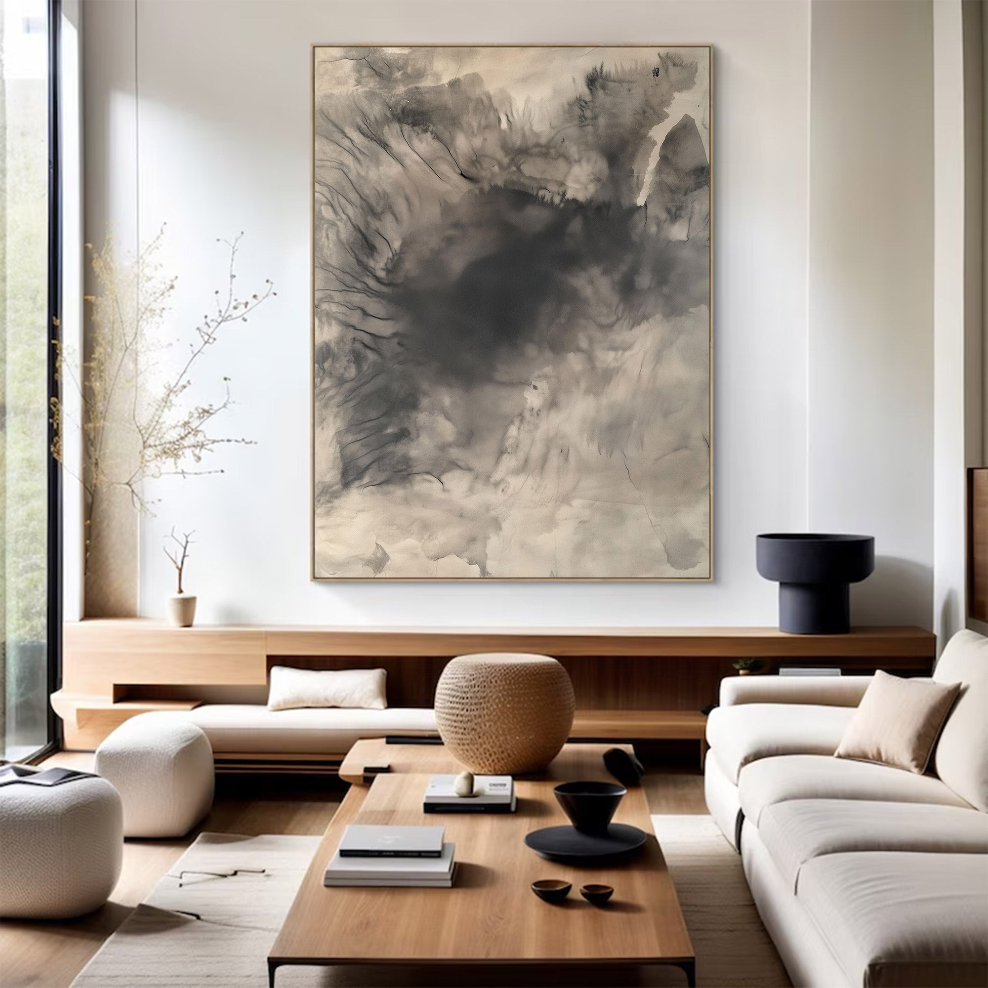 Abstract Large Textured Neutral Art | MuroArt #WG 115