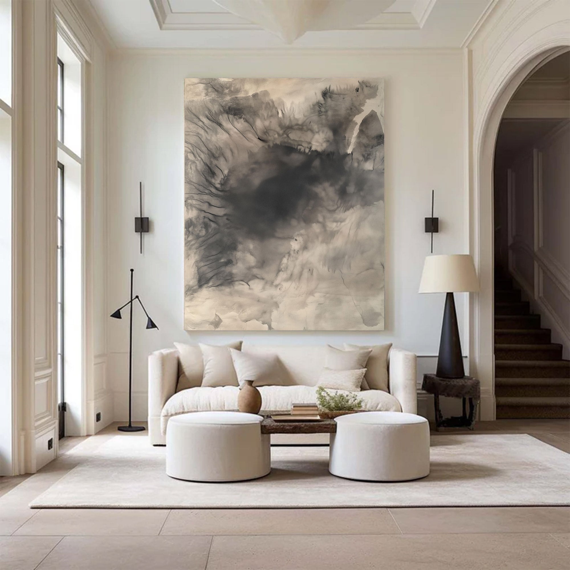 Abstract Large Textured Neutral Art | MuroArt #WG 115